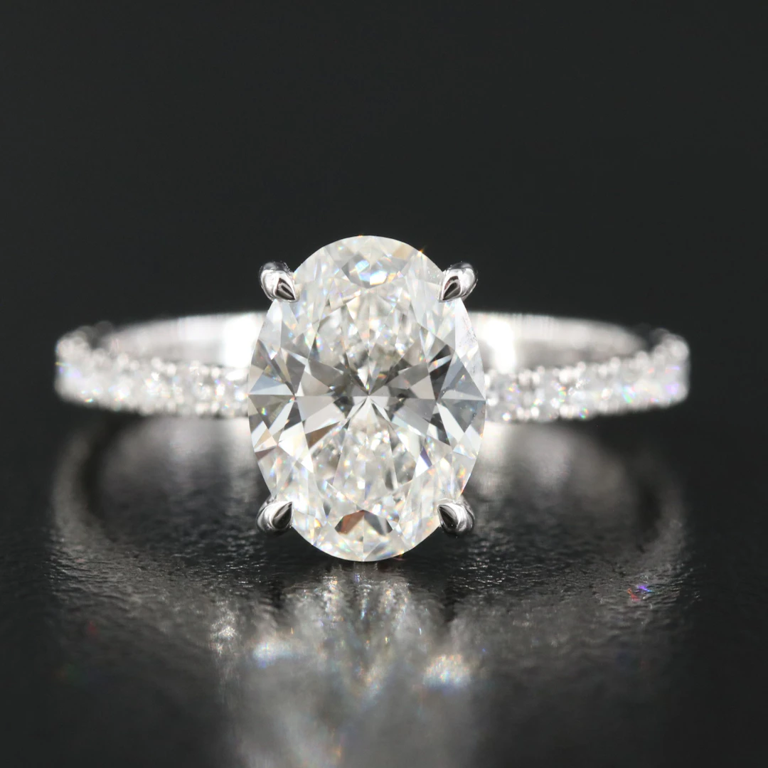 14K 2.44 CTW Lab Grown Diamond Ring with IGI Report