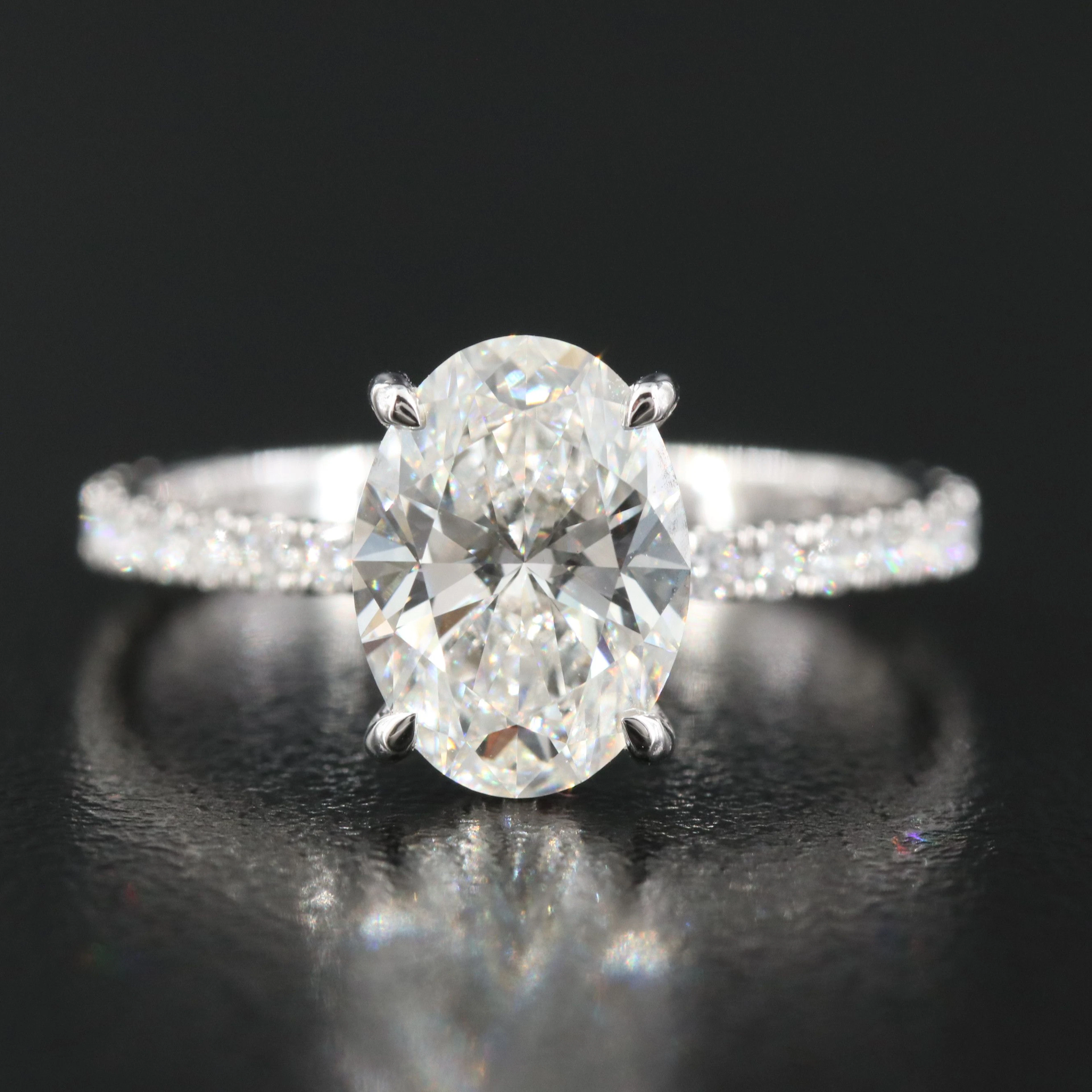 14K 2.44 CTW Lab Grown Diamond Ring with IGI Report