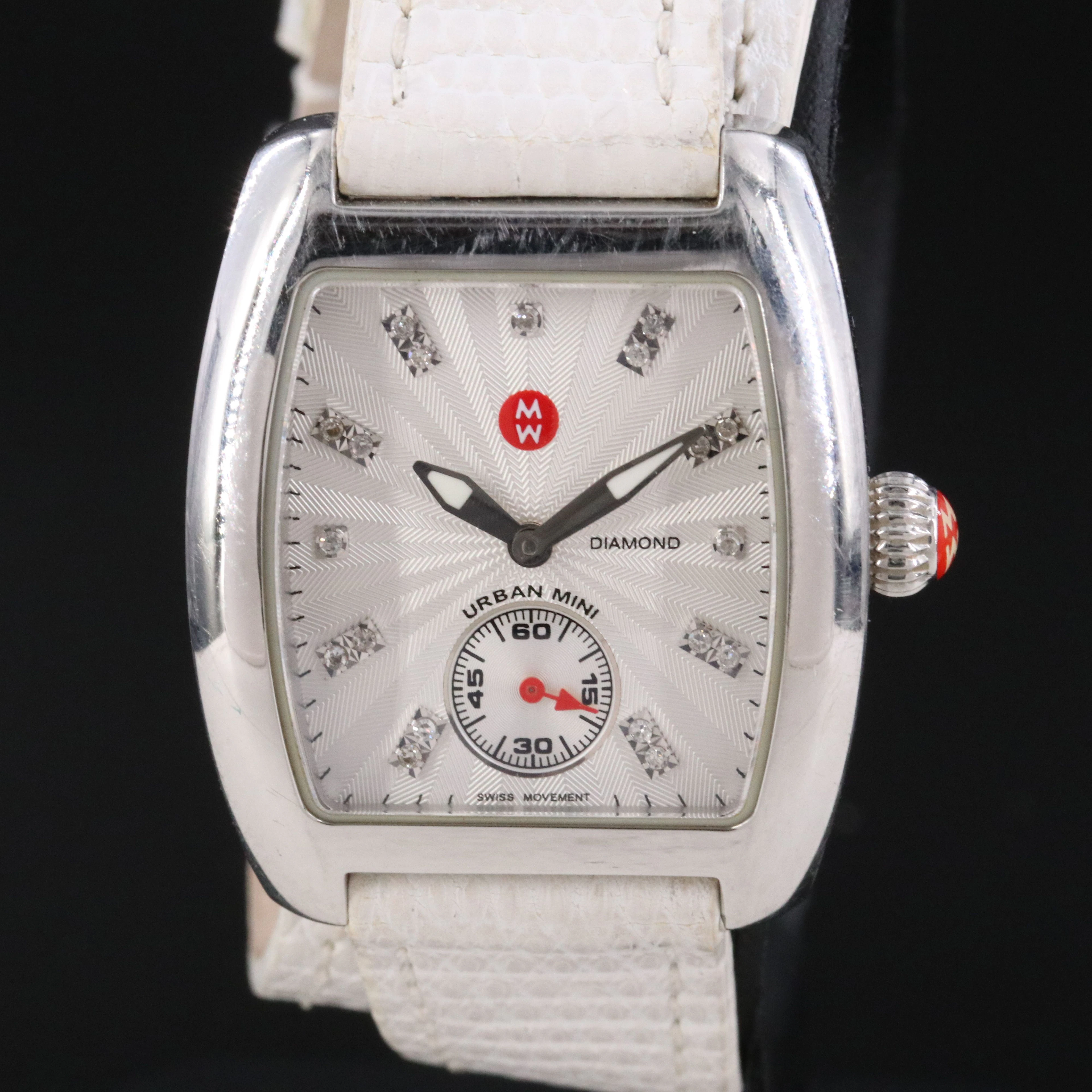 Michele Urban Mini Diamond Dial Quartz Watch MW02A00A0942