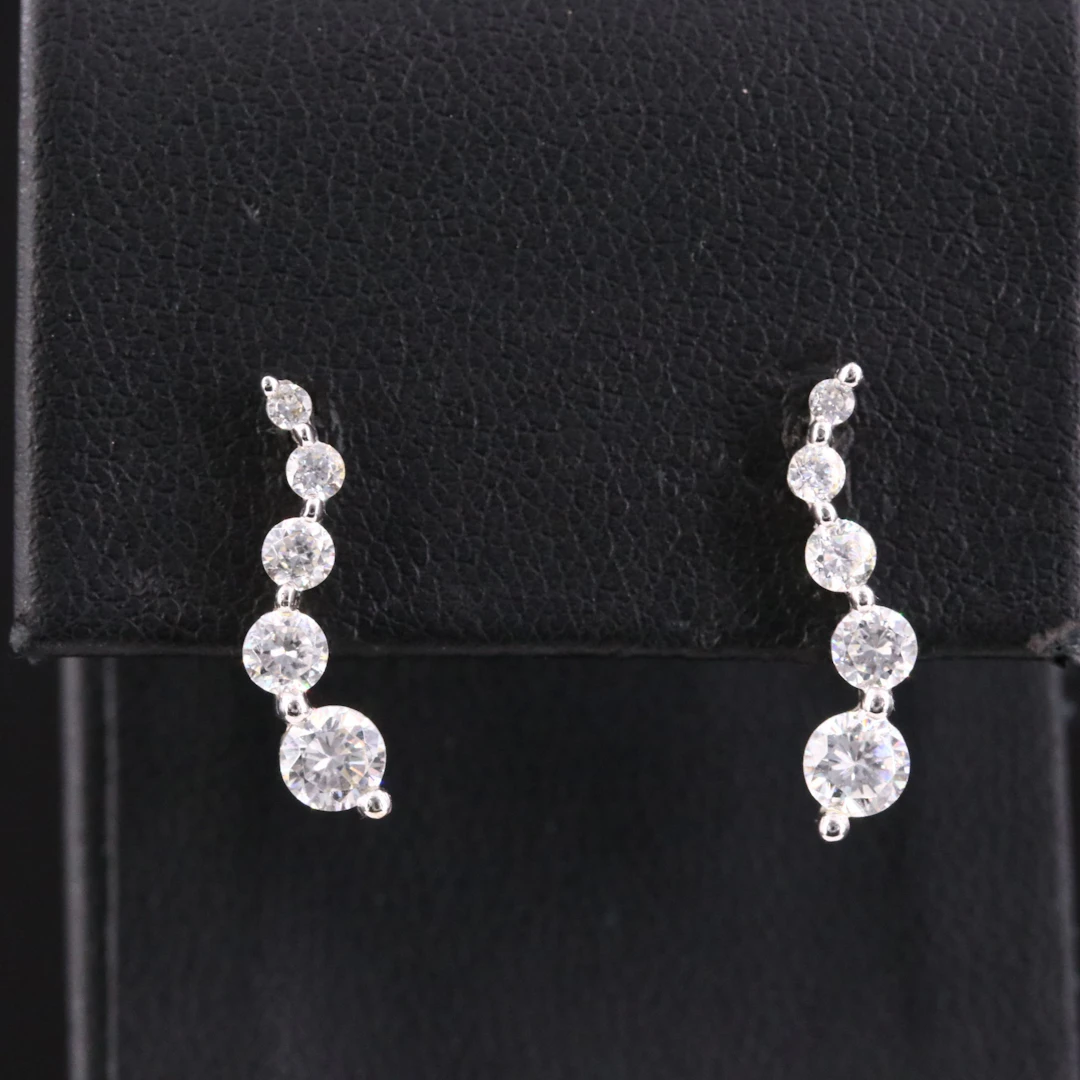10K CZ Journey Earrings