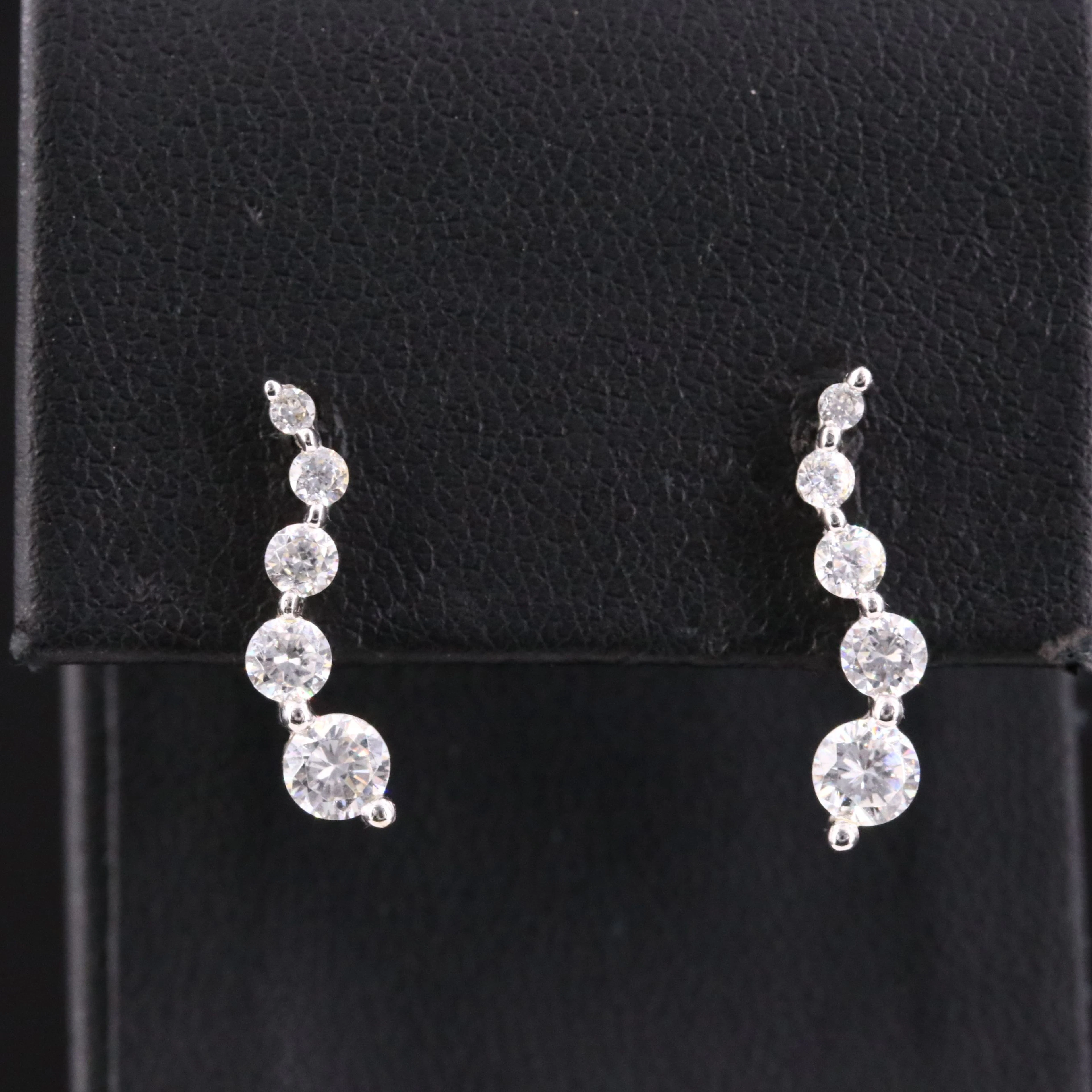 10K CZ Journey Earrings