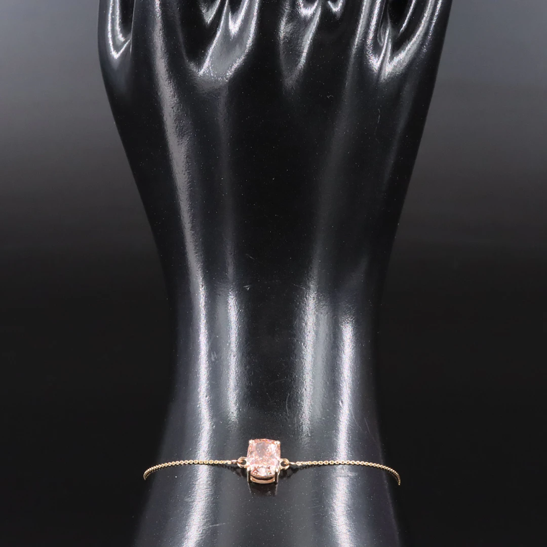 14K 2.51 CT Lab Grown Fancy Vivid Pink Diamond Bracelet with IGI Report