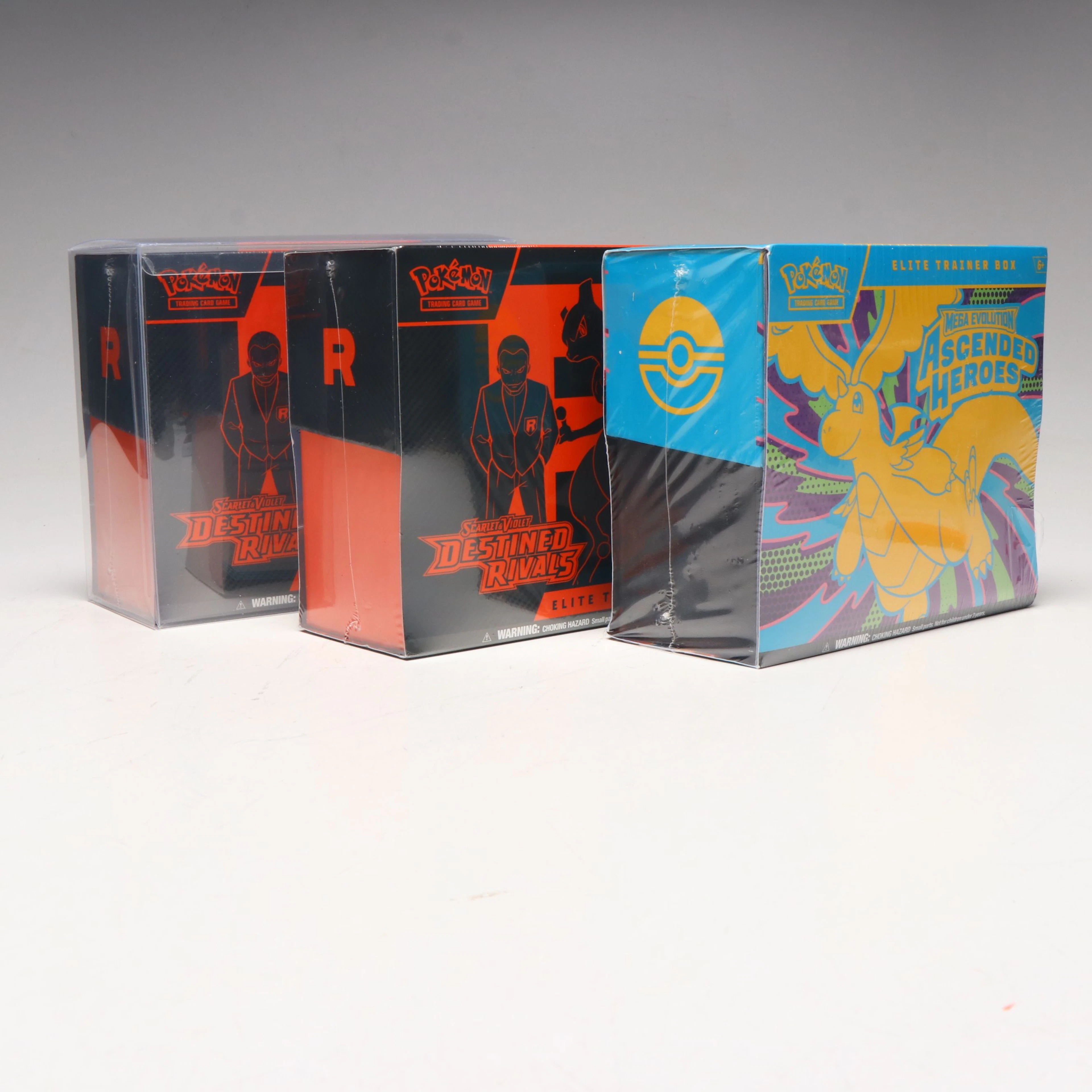 Sealed Ascended Heroes and Destined Rivals Pokémon Card Elite Trainer Boxes