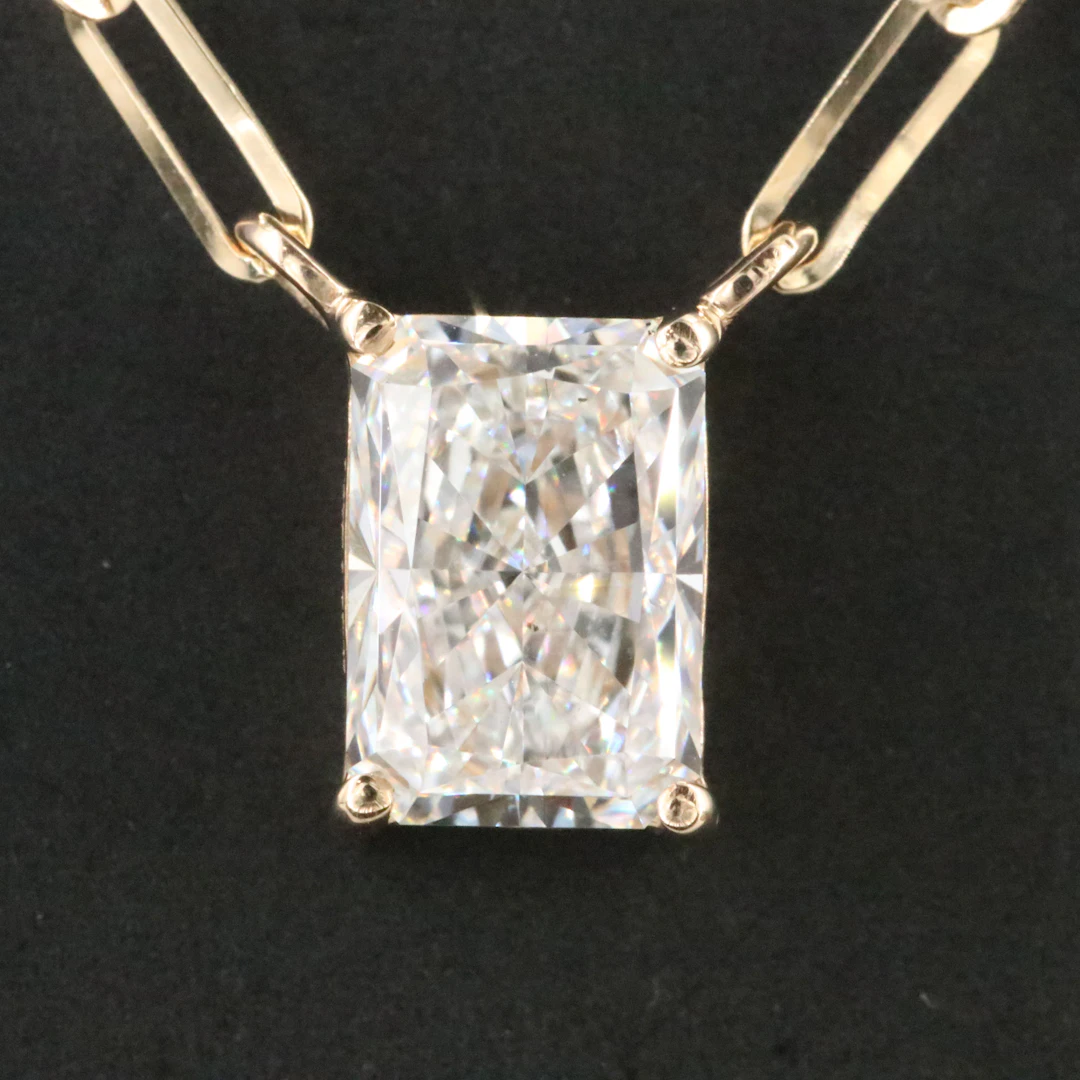 14K 1.52 CT Lab Grown Diamond Solitaire Necklace with IGI Report
