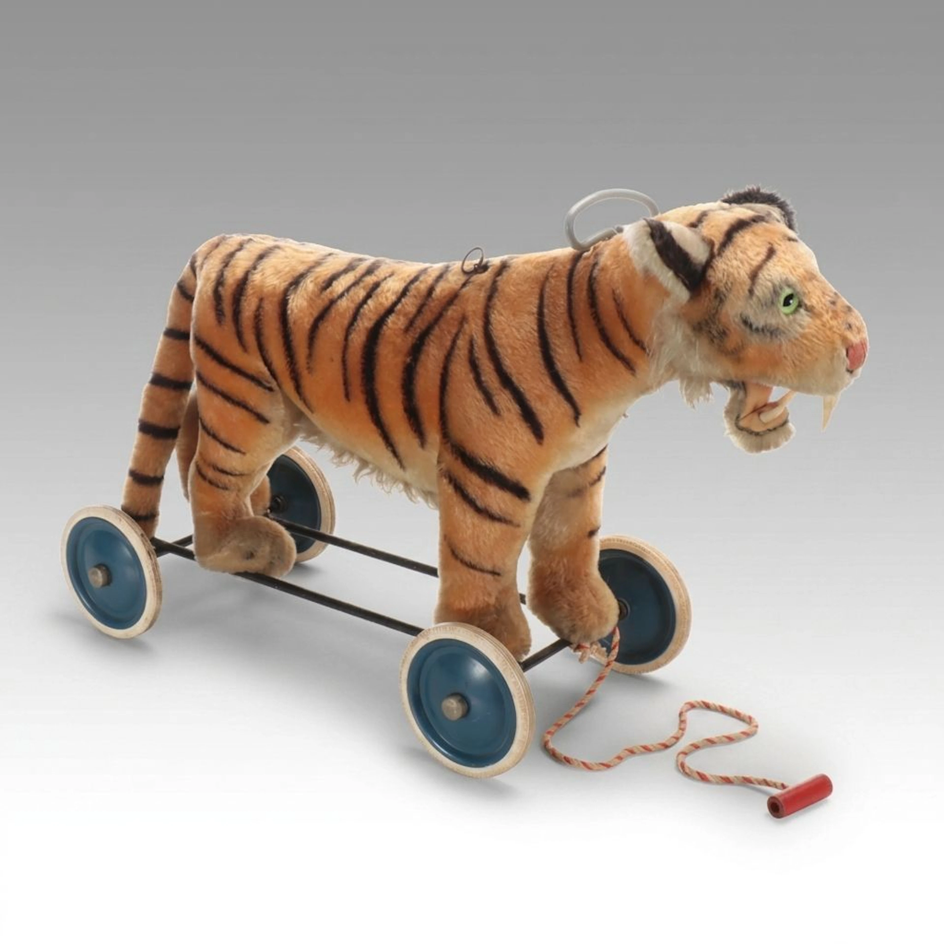 Steiff Ride-On Plush Tiger Pull Toy with Growler Feature