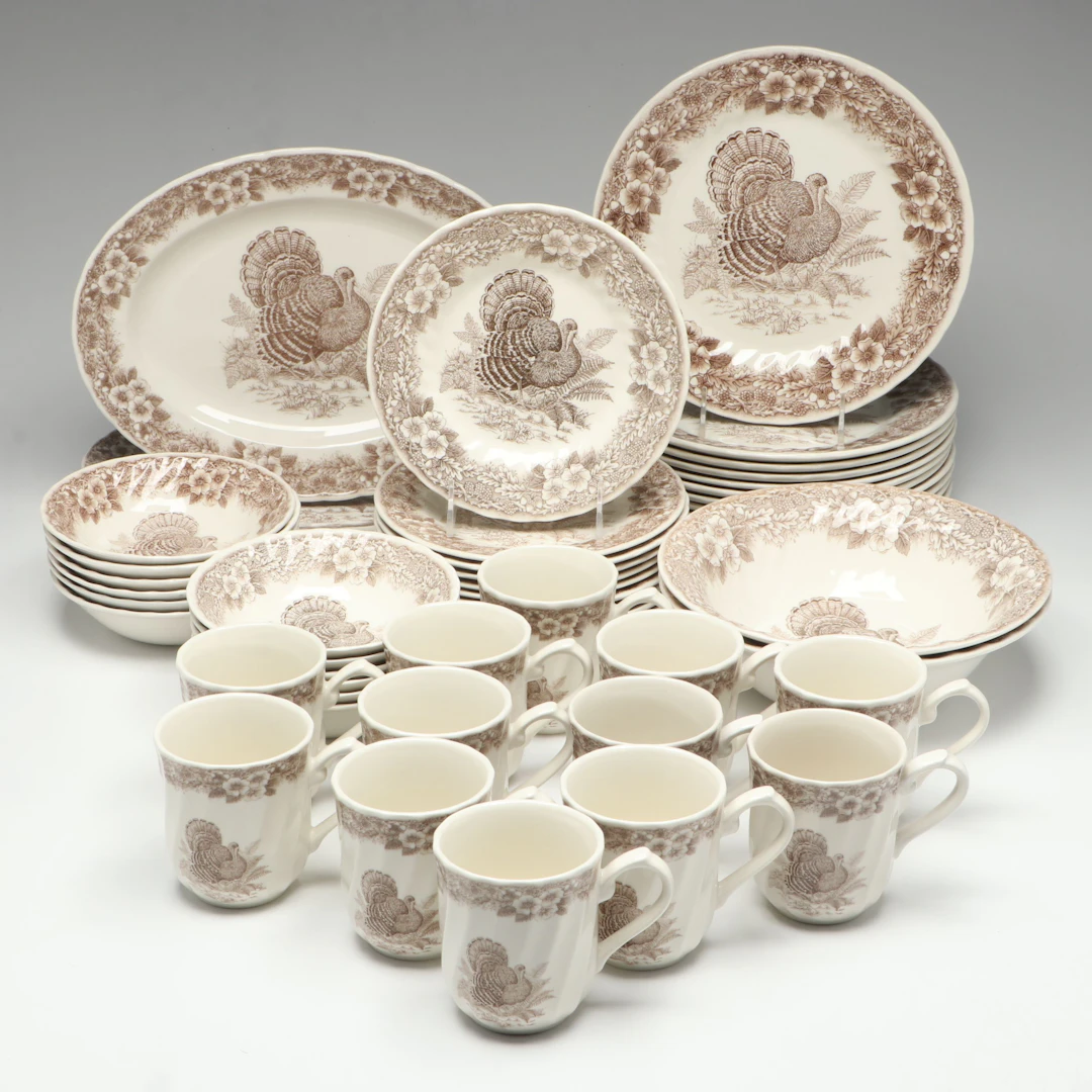 Queen's "Thanksgiving Brown" Ceramic Seasonal Dinnerware