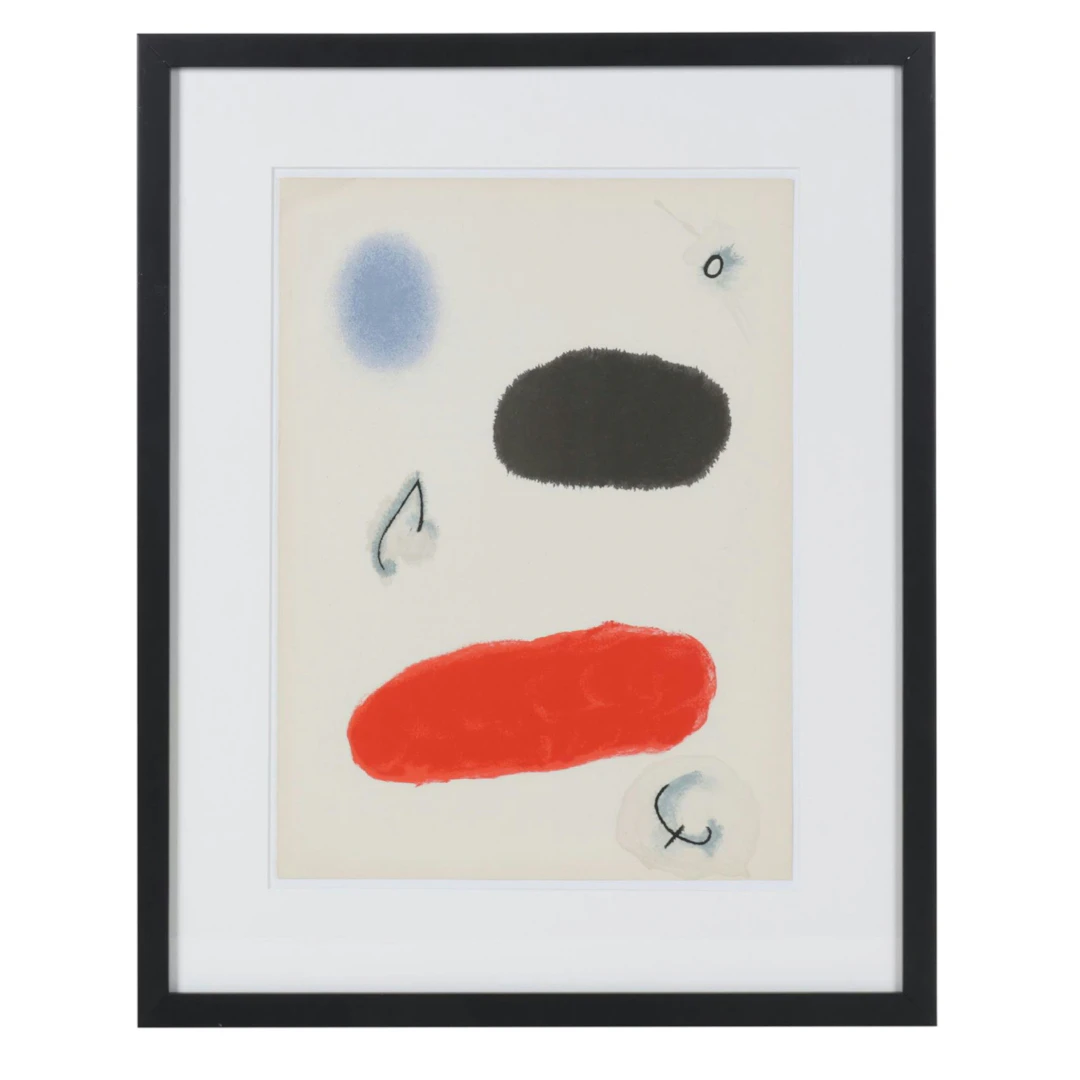 Joan Miró Color Lithograph for "Derrière le Miroir," 1961