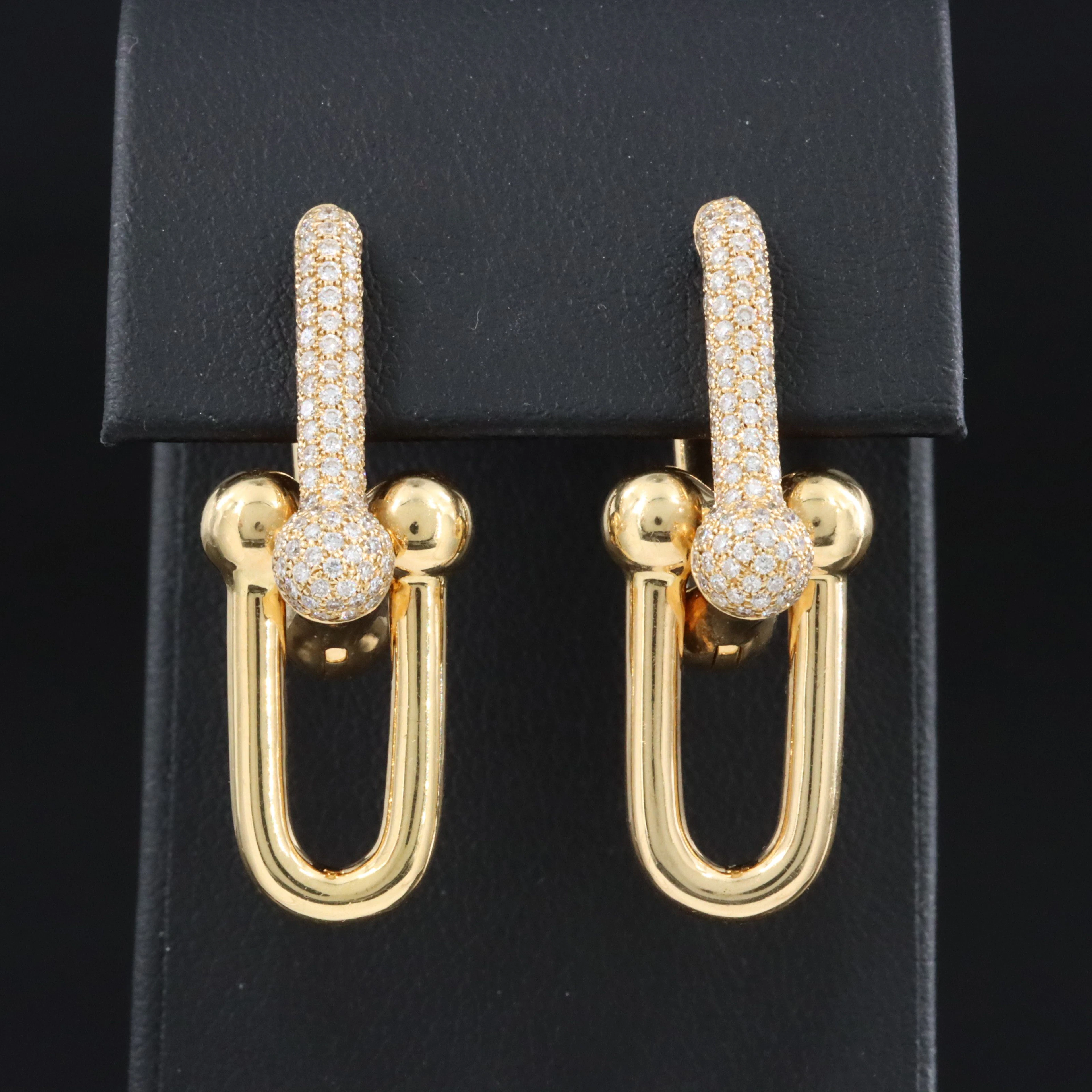 Tiffany & Co. HardWear 18K 1.18 CTW Diamond Large Link Earrings