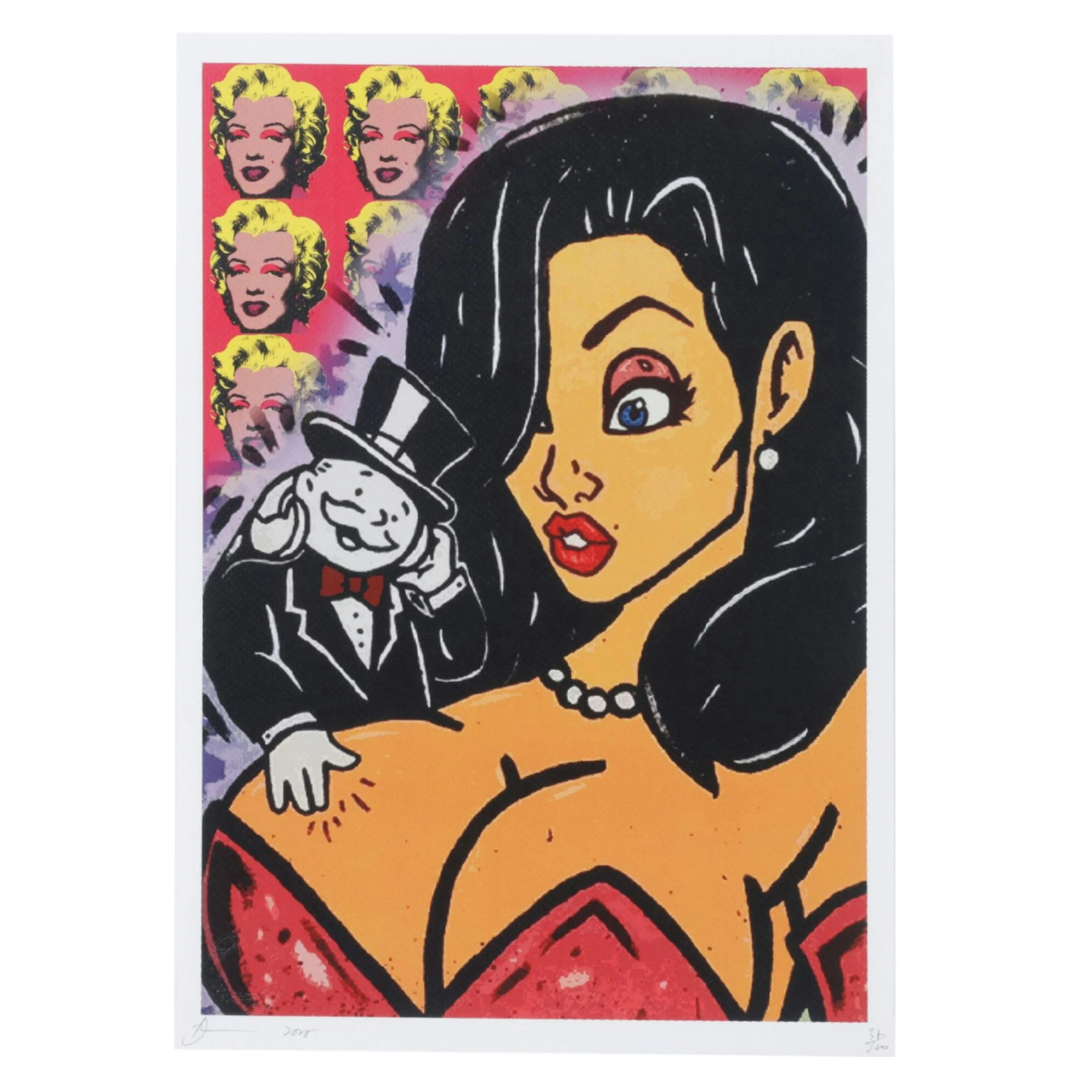 Death NYC Pop Art Graphic Print Homage to Andy Warhol x Monopoly, 2025