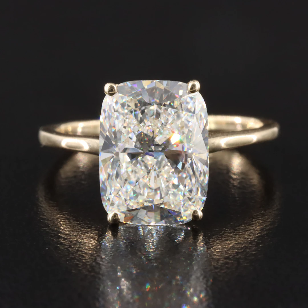 14K 5.01 CT Lab Grown Diamond Solitaire Ring with IGI Report