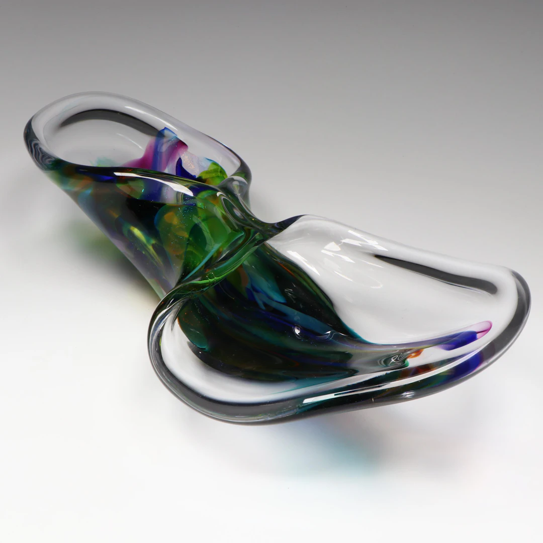 David Goldhagen Art Glass Side Loop Lounge Bowl, 2016