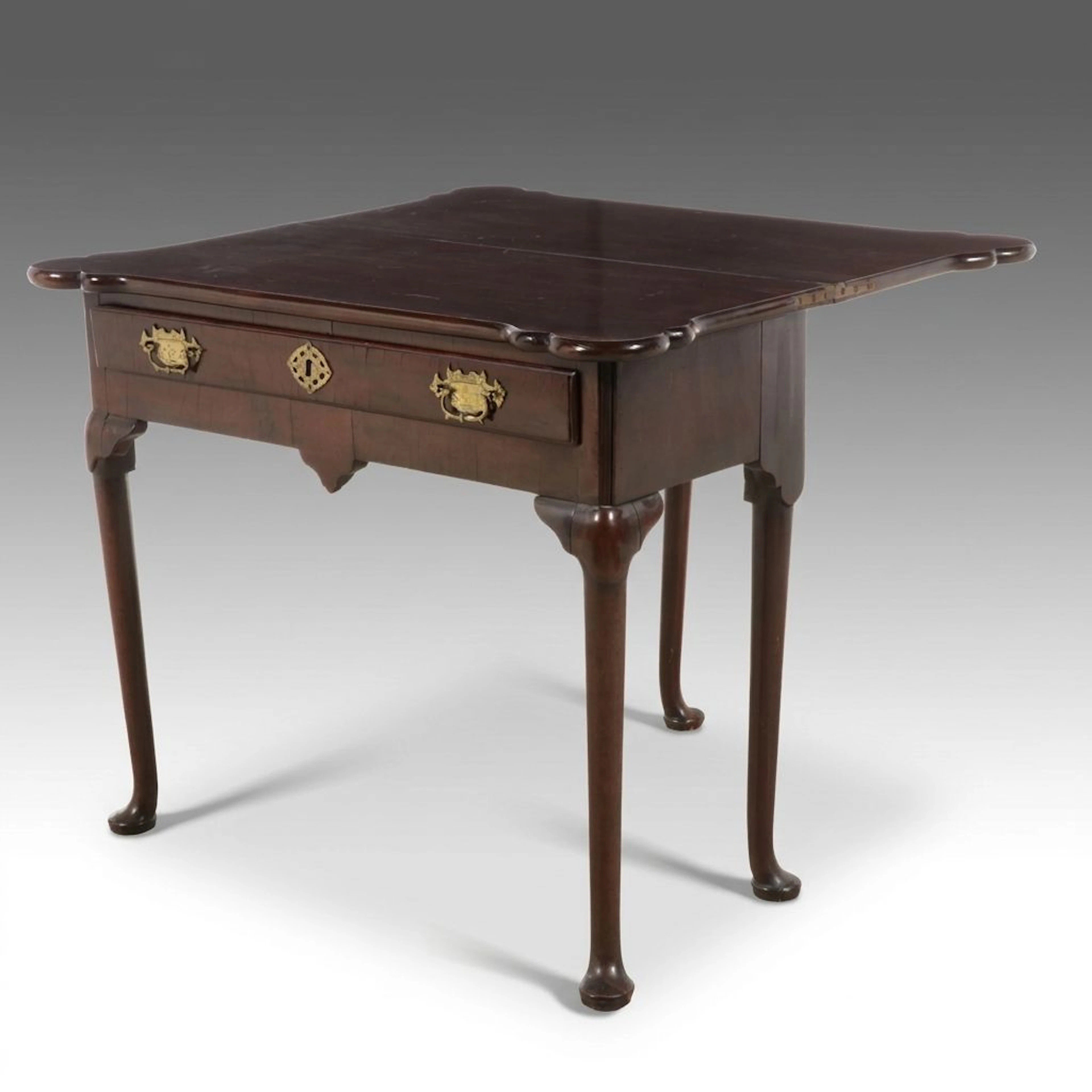 Queen Anne Mahogany Porringer-Top Card Table, 18th Century