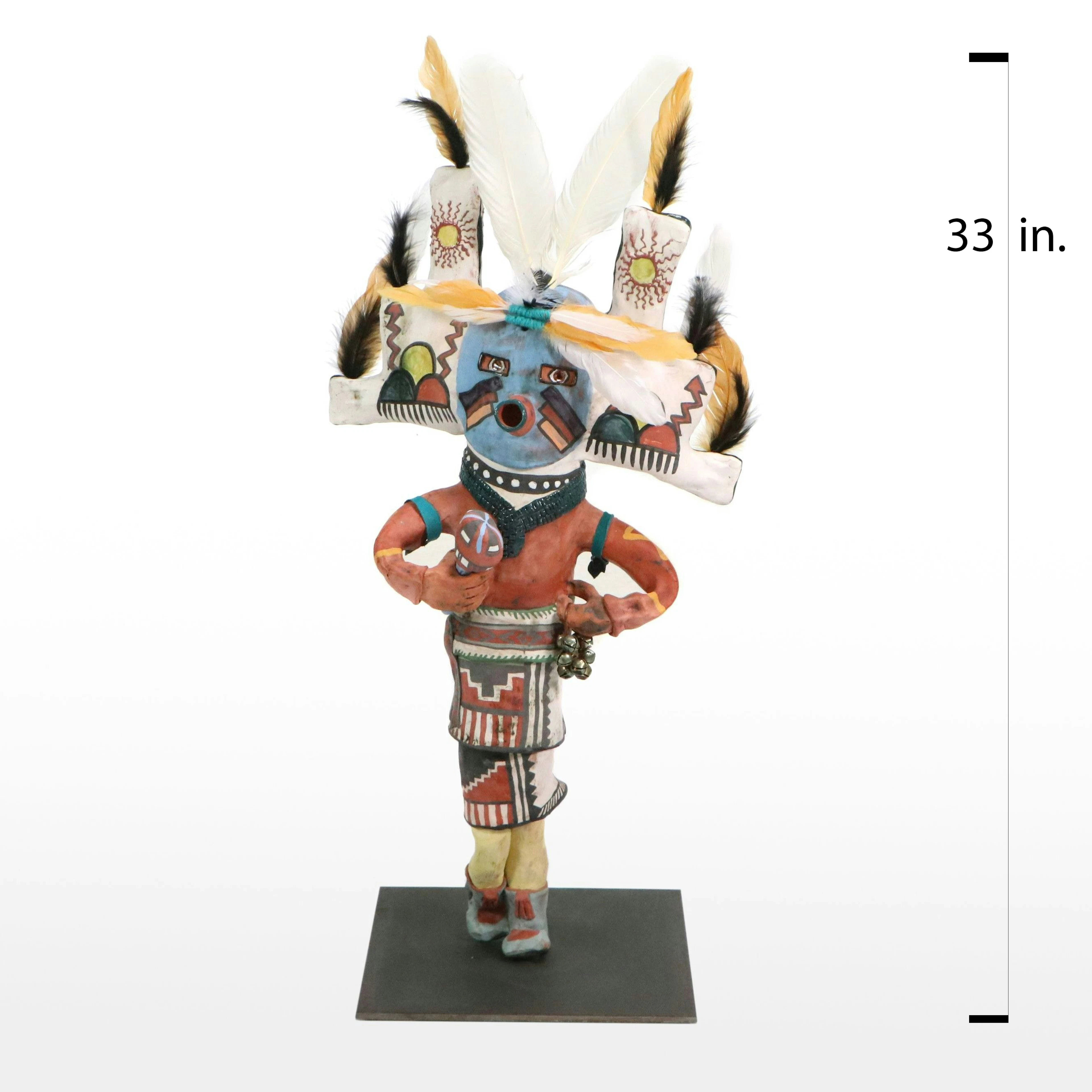 Molly Heizer Ceramic Kawaika'a Kachina, Circa 2000