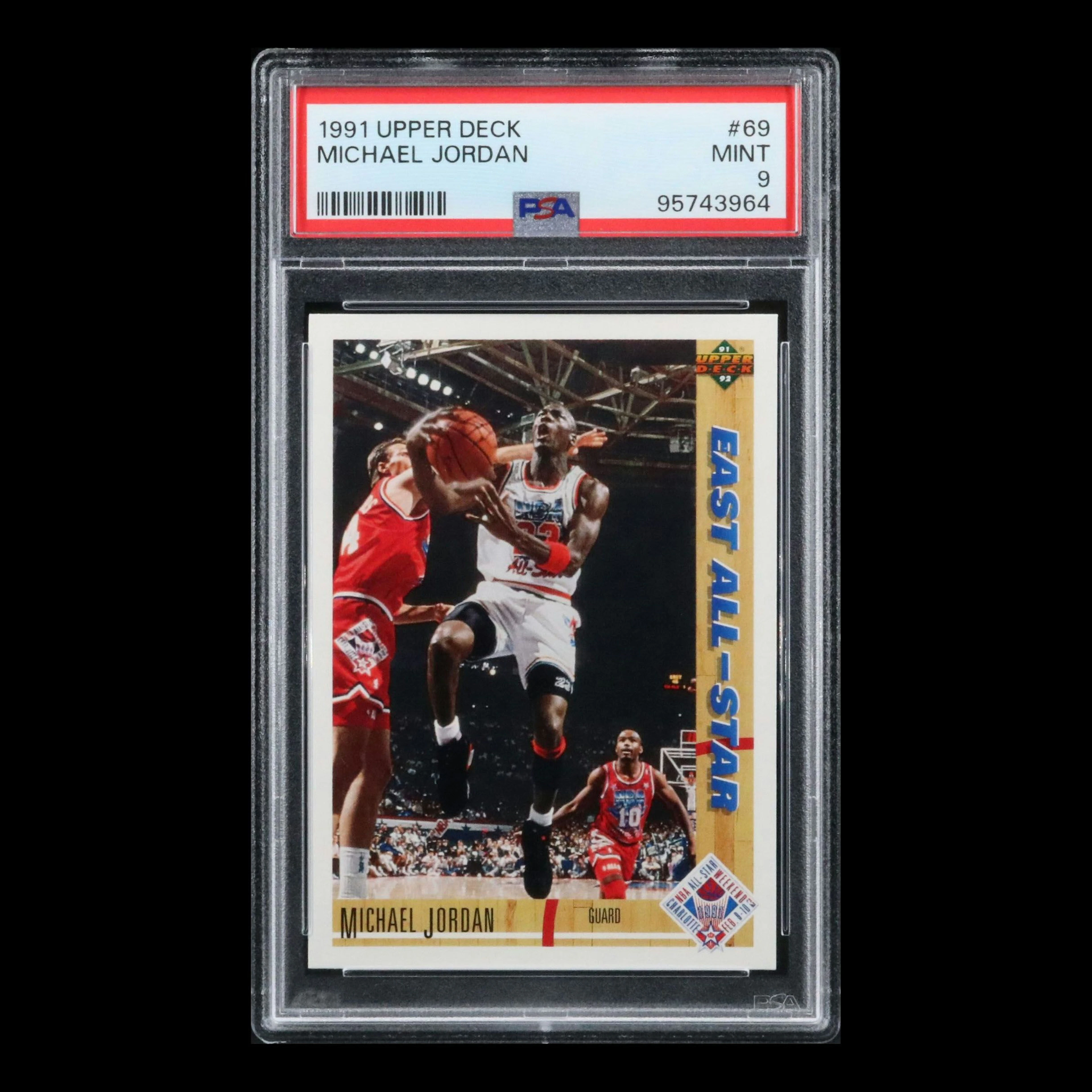 1991 Upper Deck Michael Jordan Chicago Bulls Basketball Card Graded PSA 9