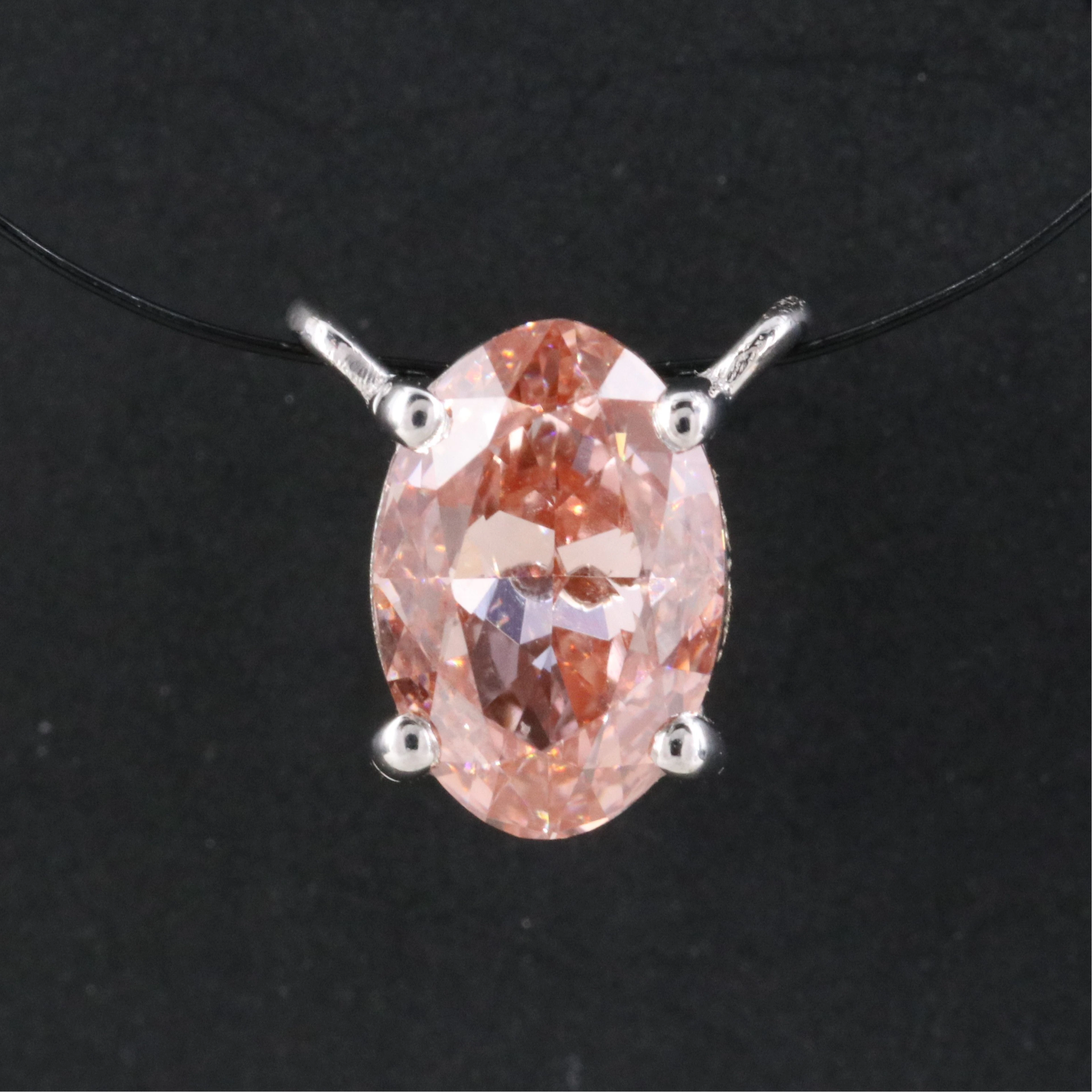 14K Pendant Setting with 1.09 CT Fancy Pink Lab Grown Diamond