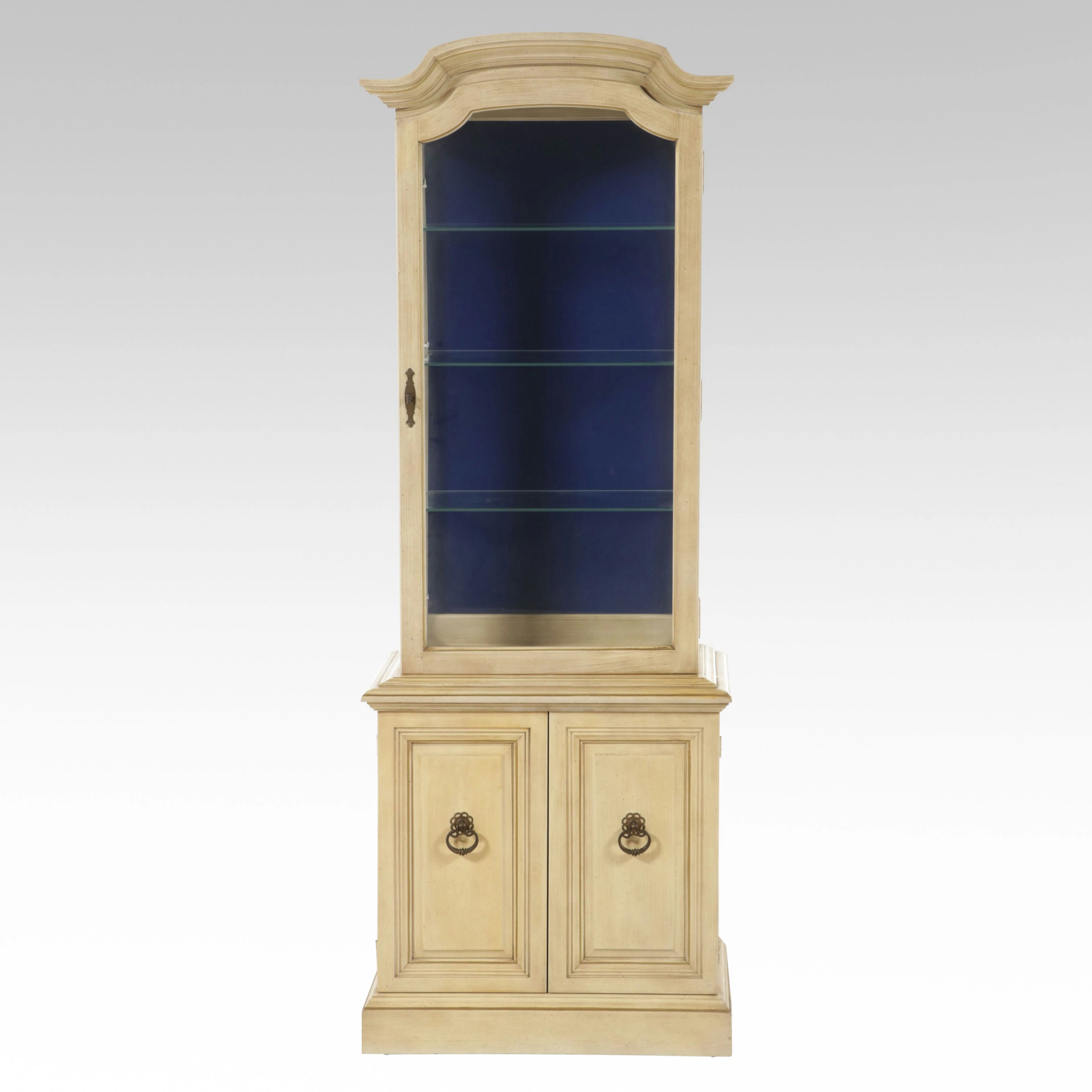 Butler Specialty Company Off-White Painted Curio Cabinet, Late 20th Century