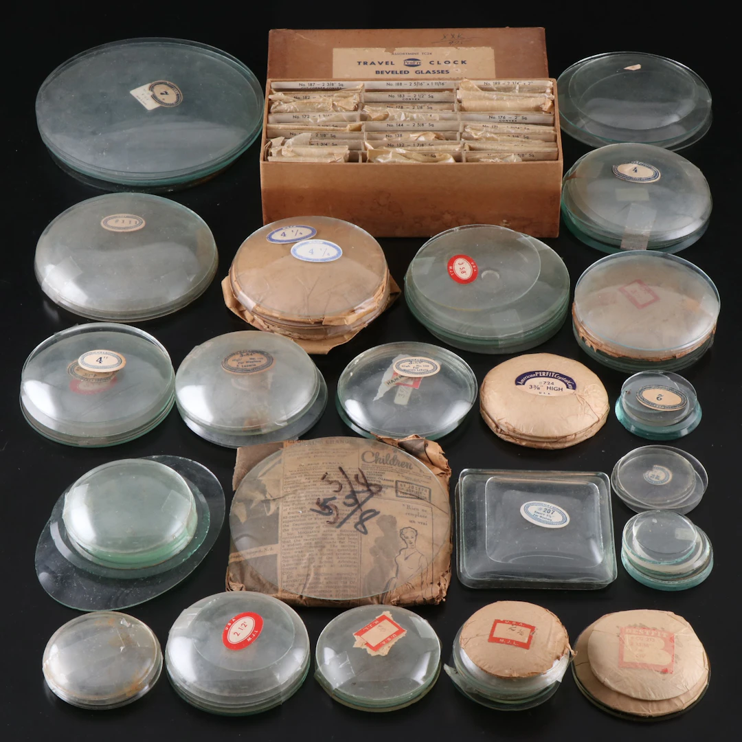 Glass Pocket Watch and Clock Domes, Vintage
