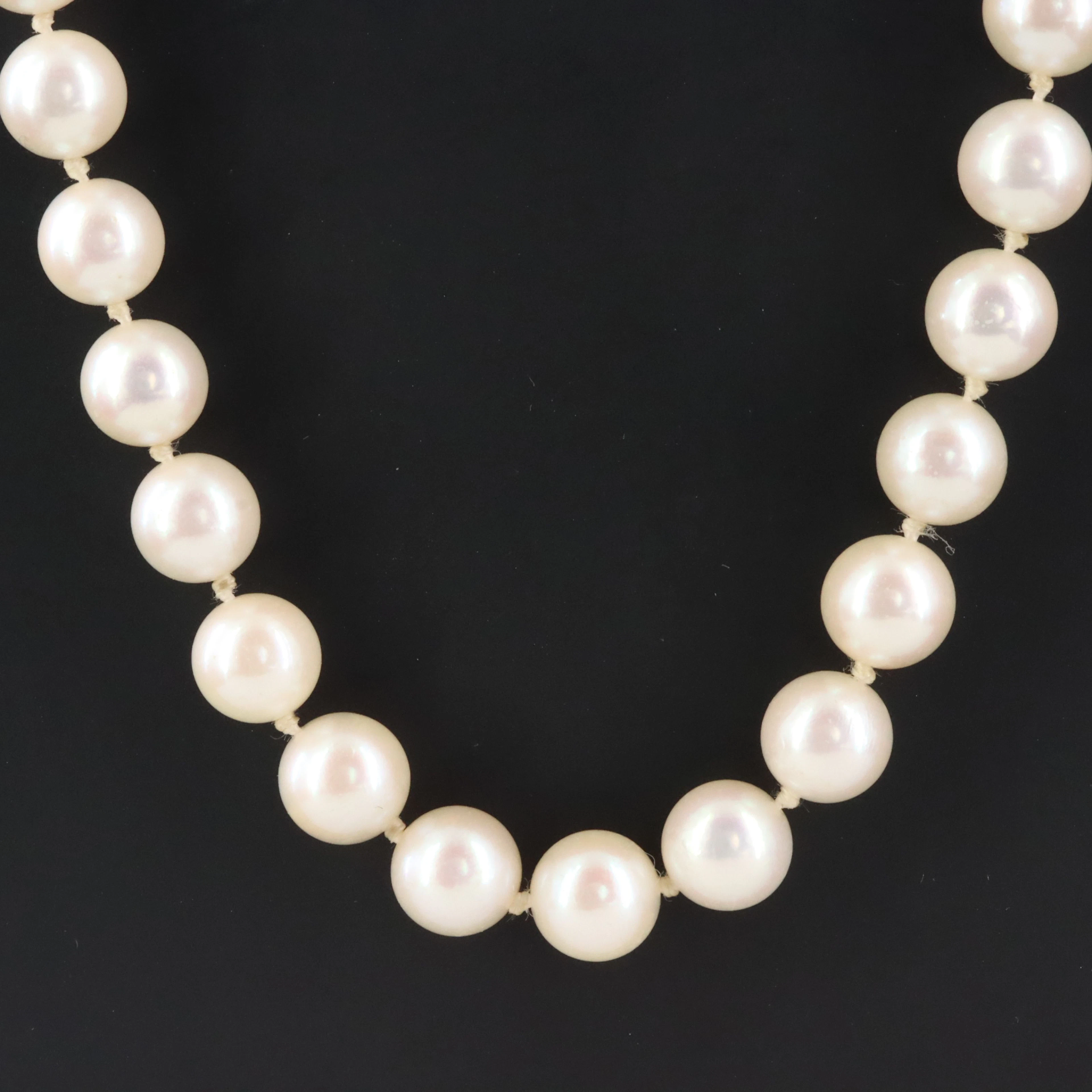 Pearl Necklace with 14K Clasp