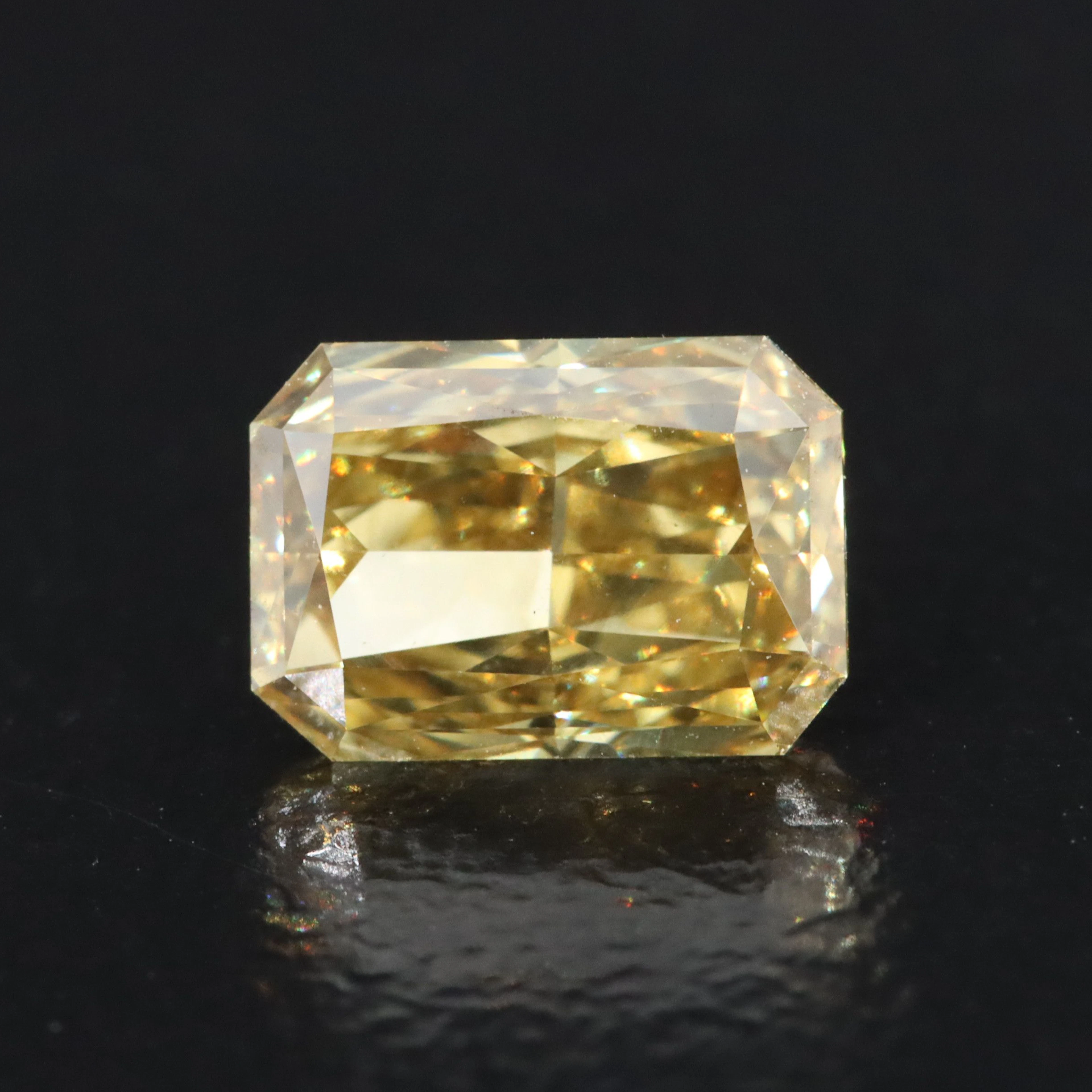 Loose 1.07 CT Fancy Yellow Lab Grown Diamond