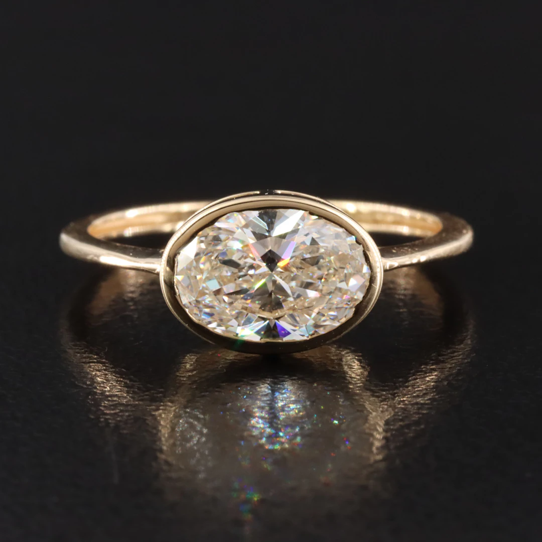 14K 1.45 CT Lab Grown Diamond Ring with IGI Report