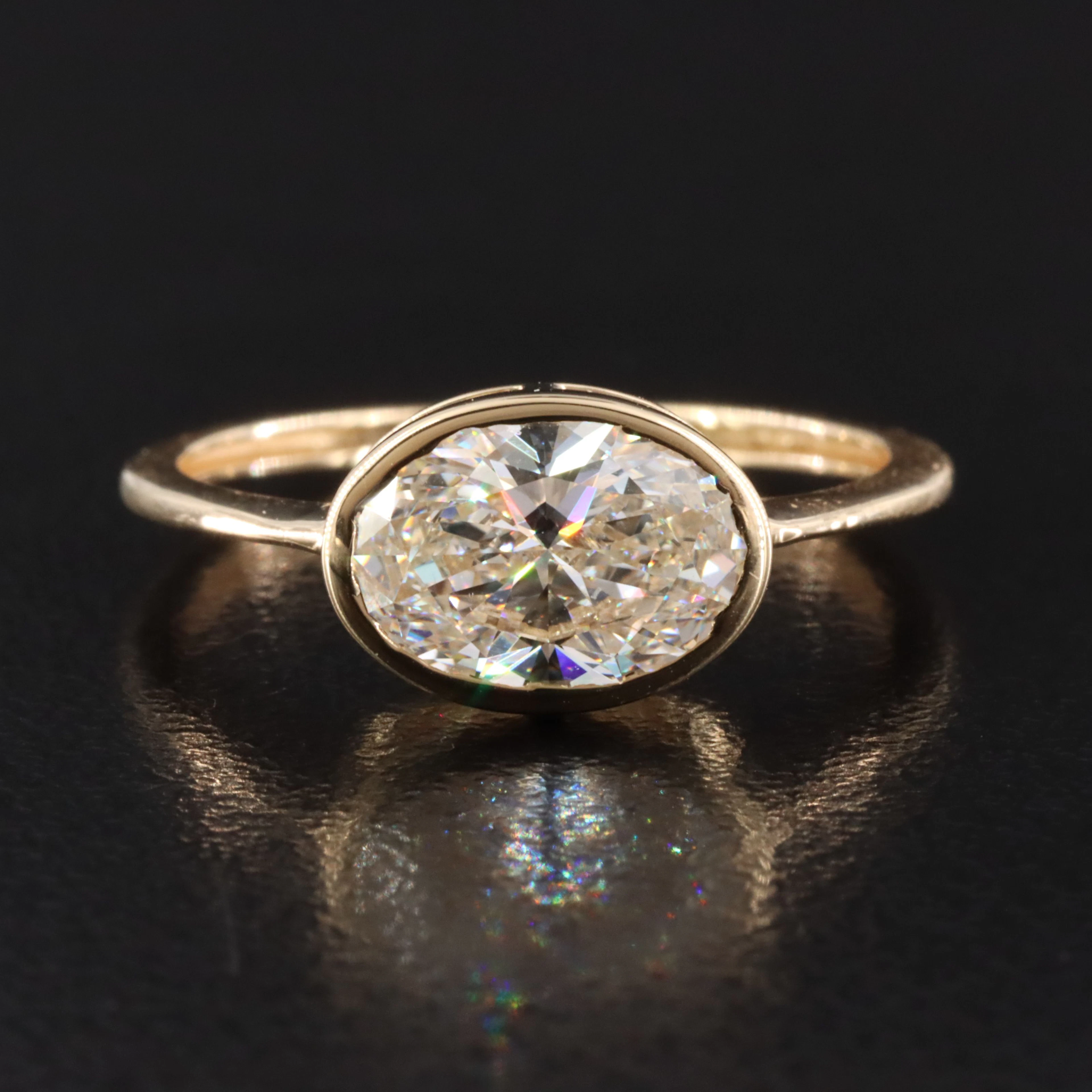 14K 1.45 CT Lab Grown Diamond Ring with IGI Report