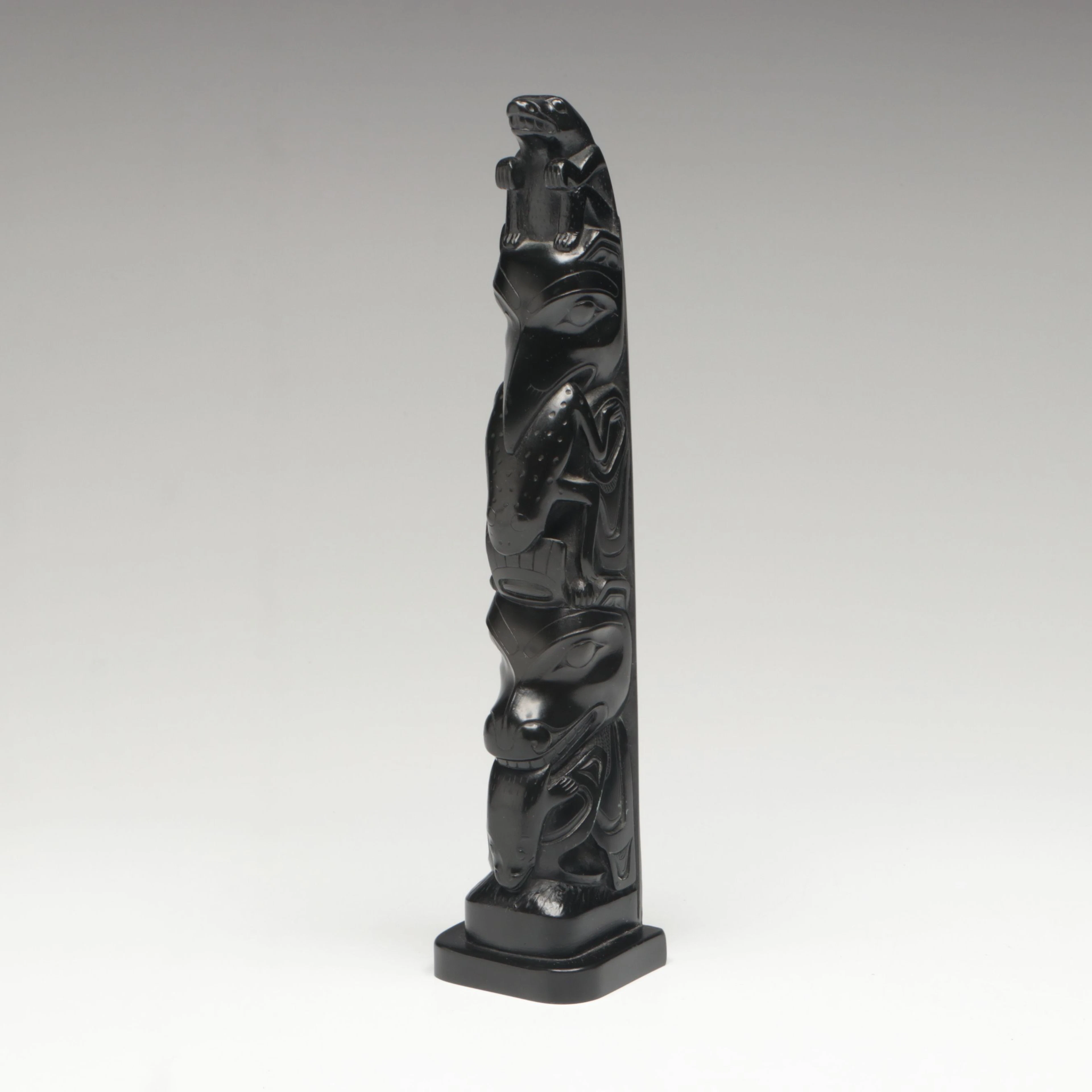 Haida Style Model Totem Pole, Late 20th Century
