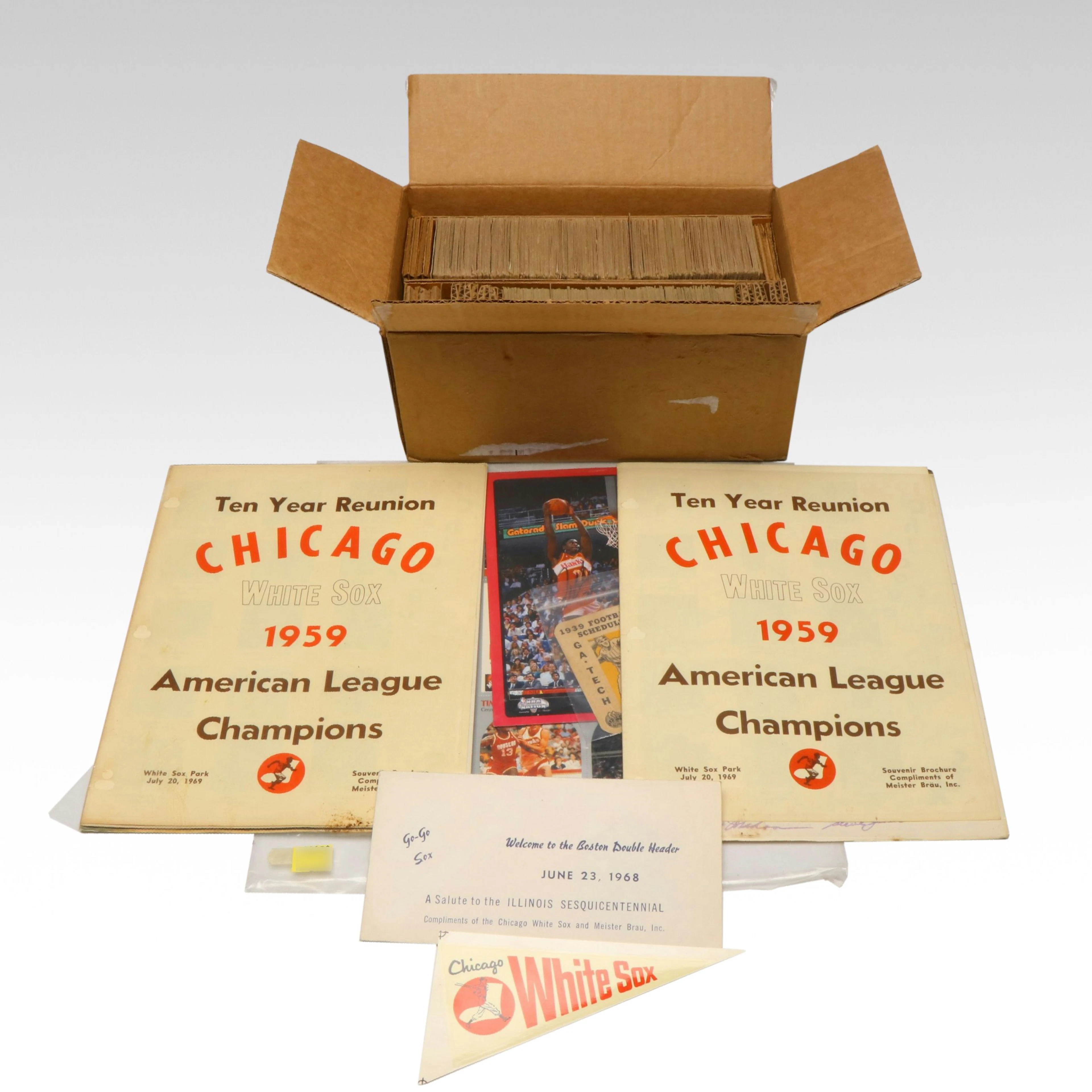 Dominique Wilkins Signed Print with Topps Football Cards and More