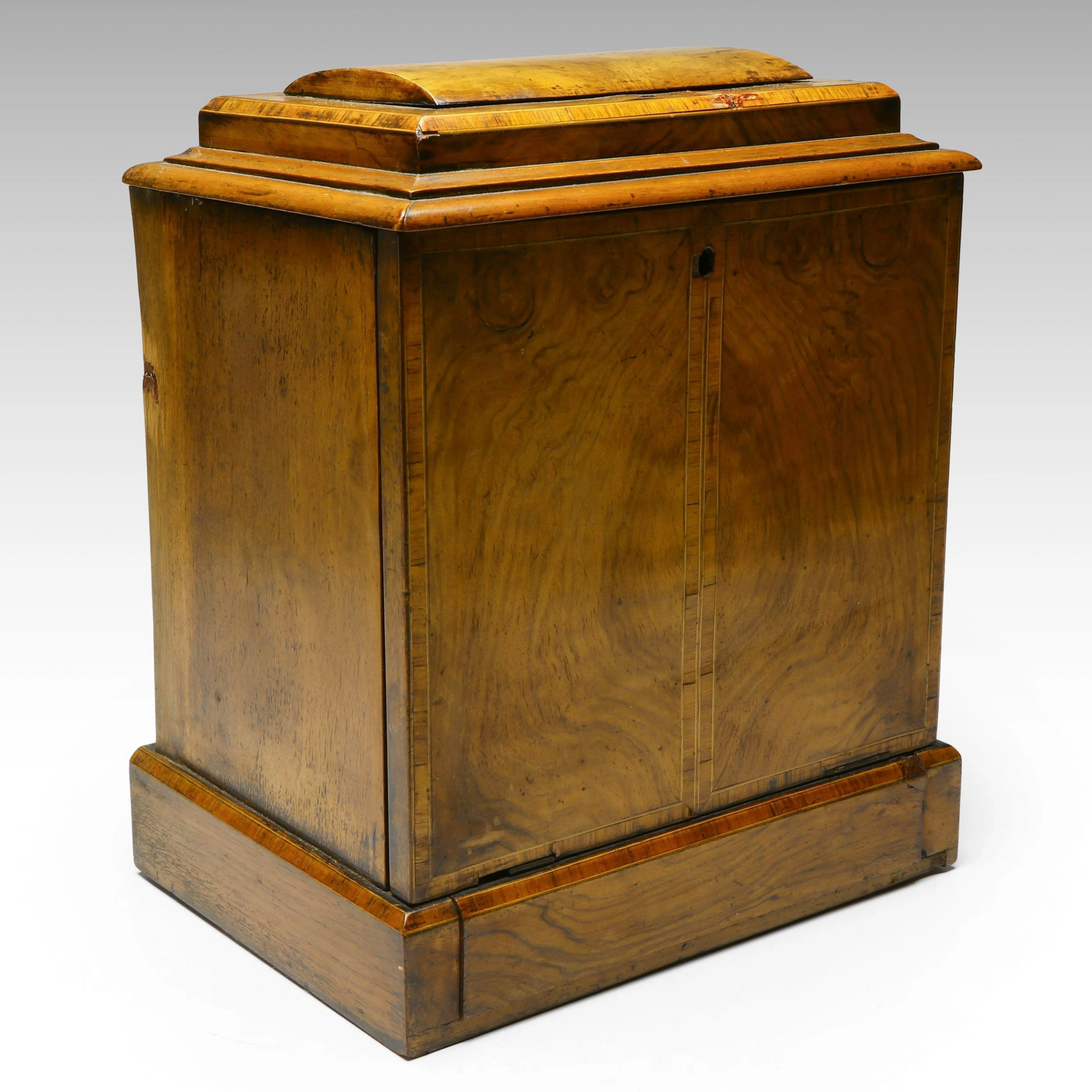 Wooden Fold Out Jewelry Case, Vintage