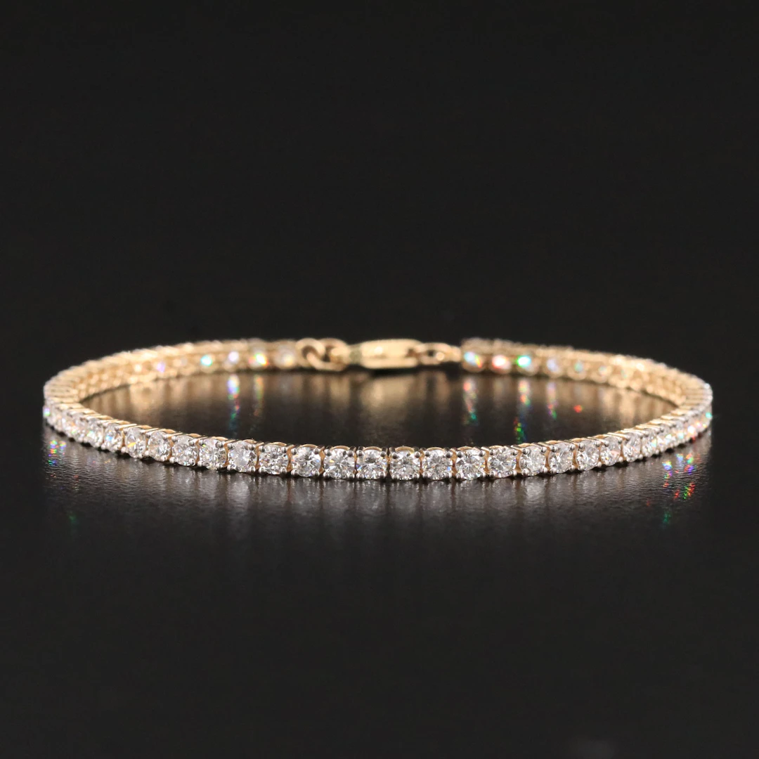 14K 3.66 CTW Lab Grown Diamond Line Bracelet