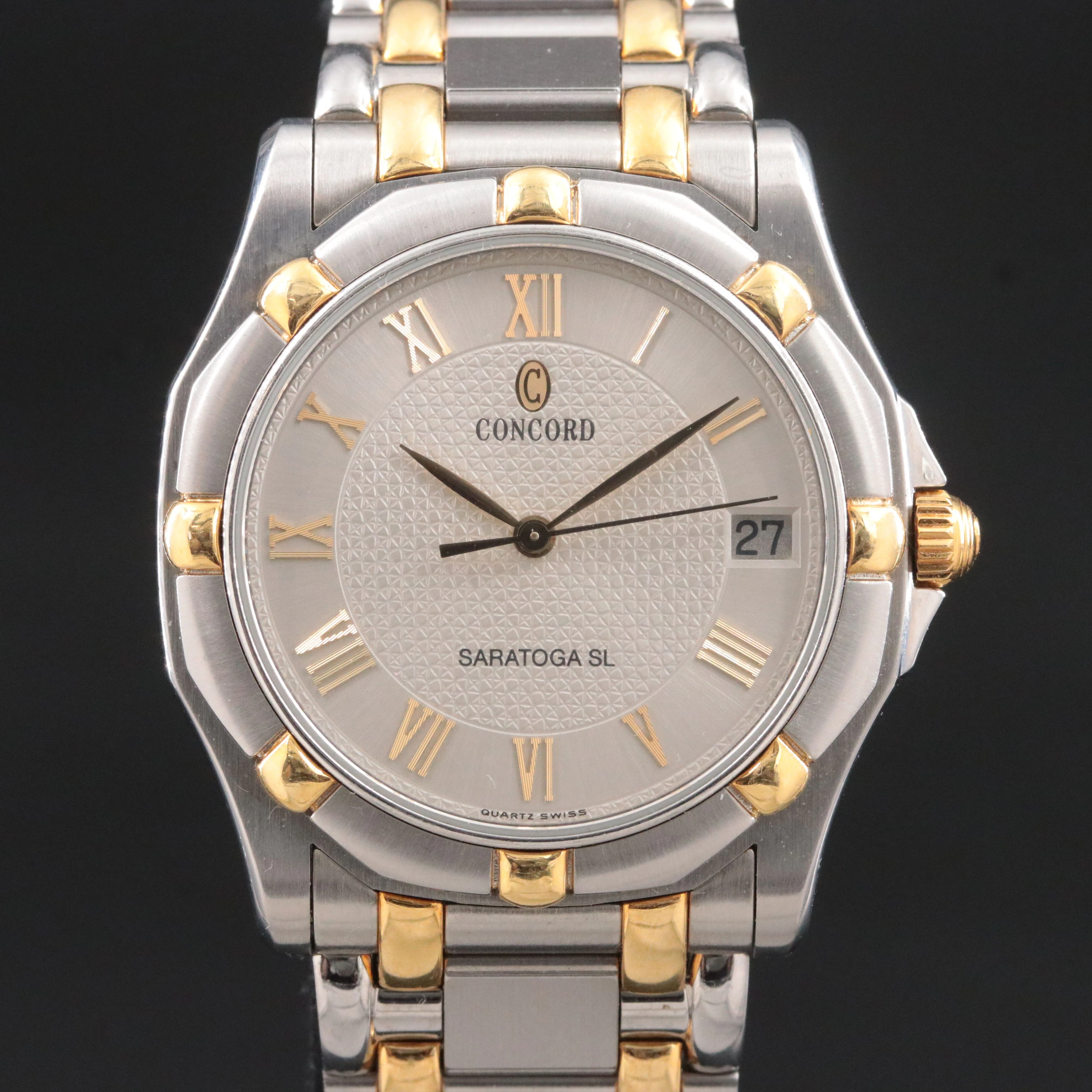 Concord Steel & 18K Saratoga SL Date Watch Ref. 15 - C2 - 230