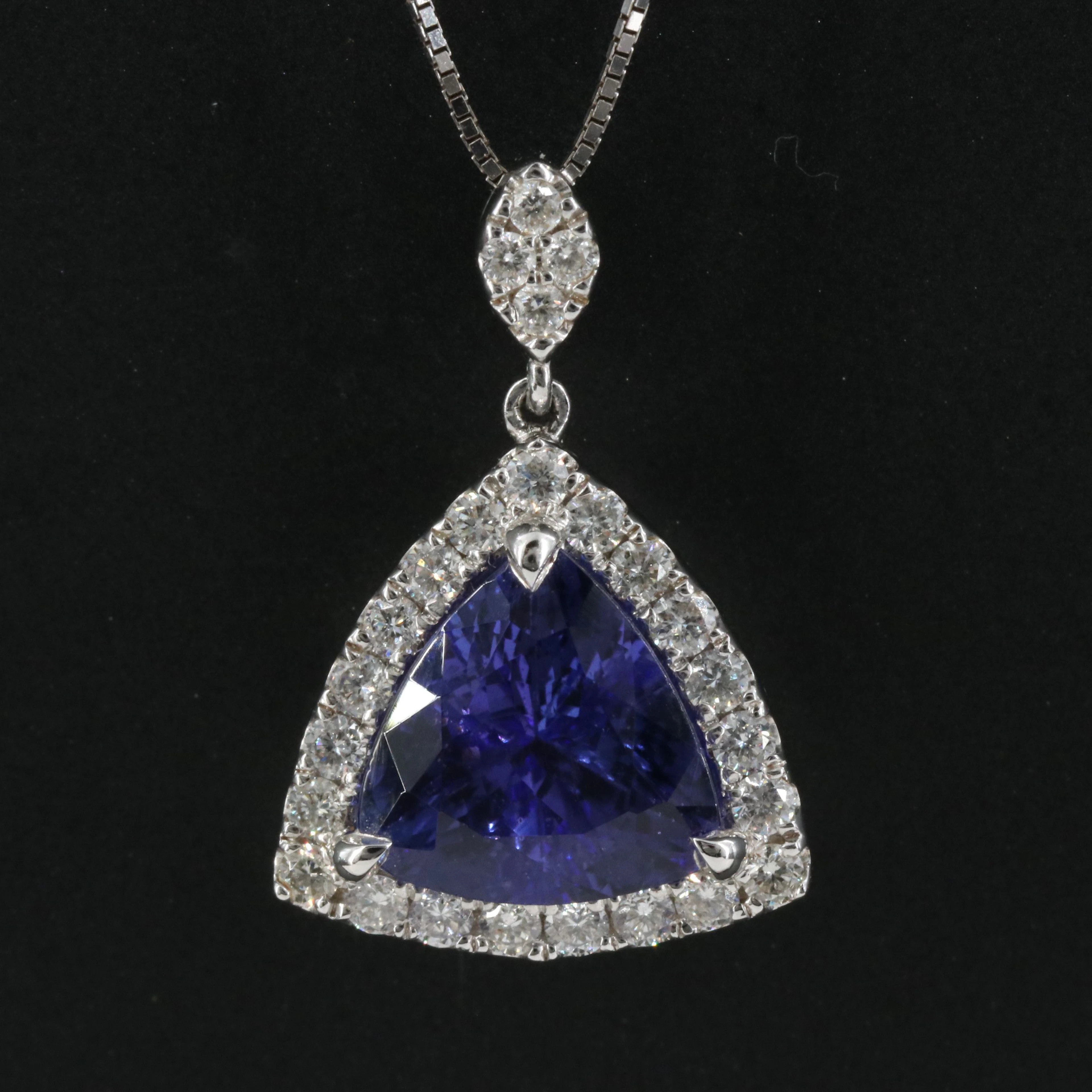 18K Tanzanite and Diamond Pendant Necklace