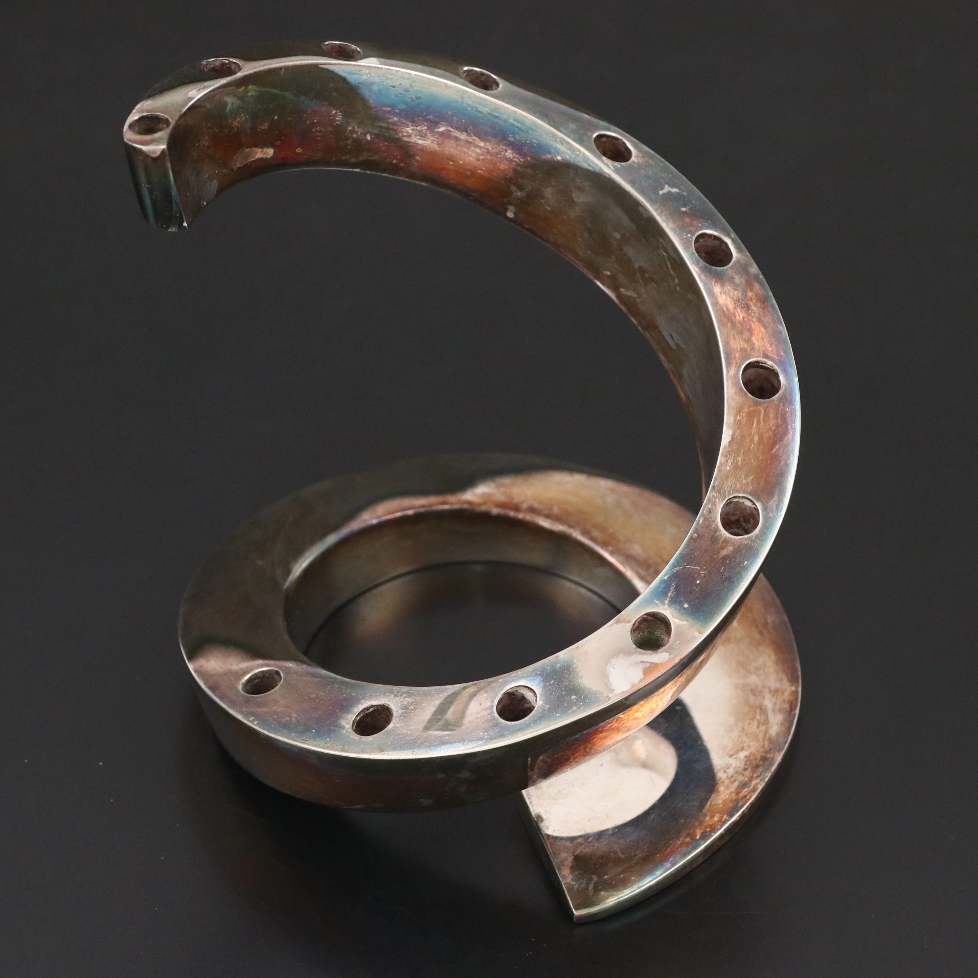 Bertil Vallien for Dansk Designs Spiral Silver Plate 12-Taper Holder