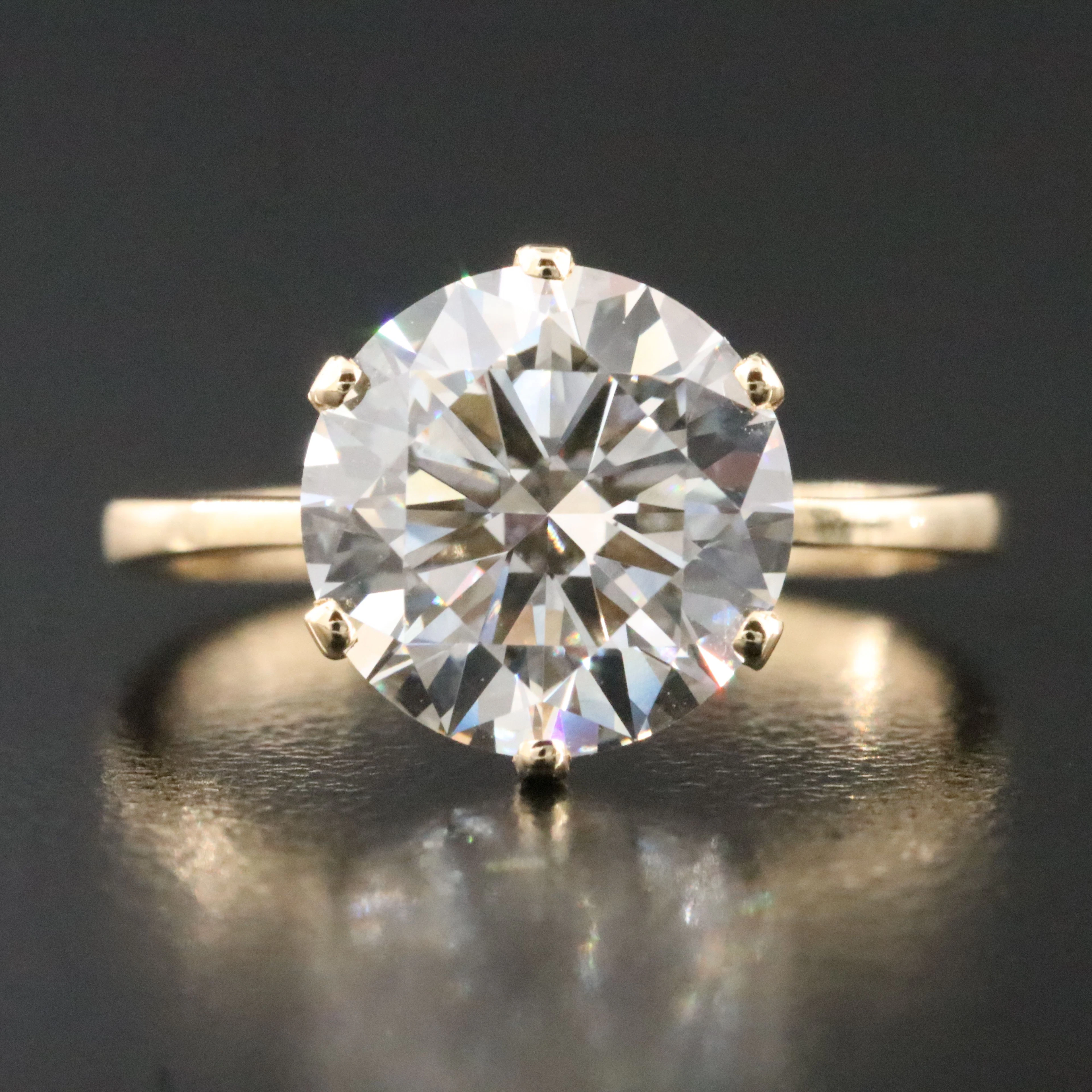 18K 3.01 CT Lab Grown Diamond Ring with IGI Report