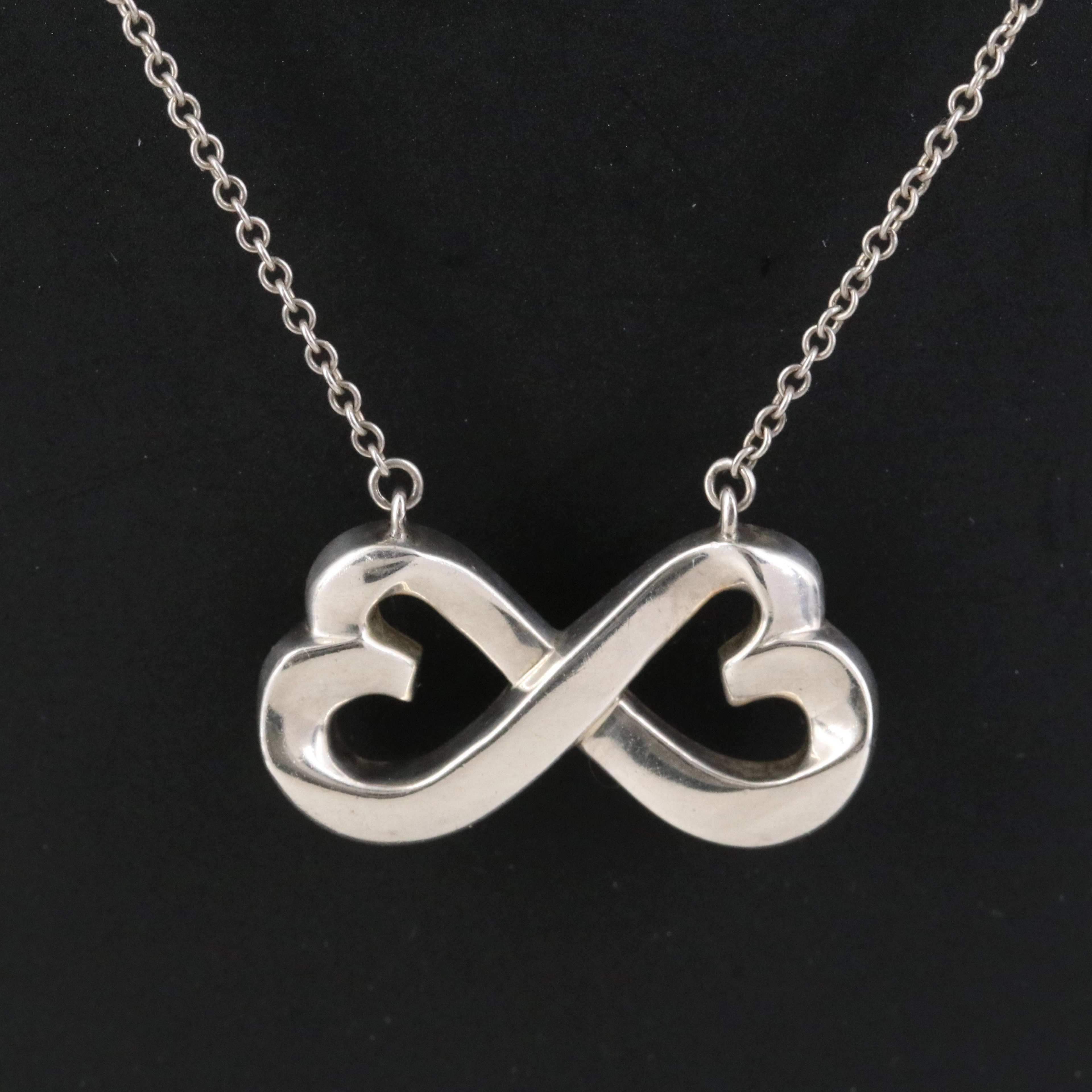 Paloma Picasso for Tiffany & Co. Sterling Double Heart Necklace