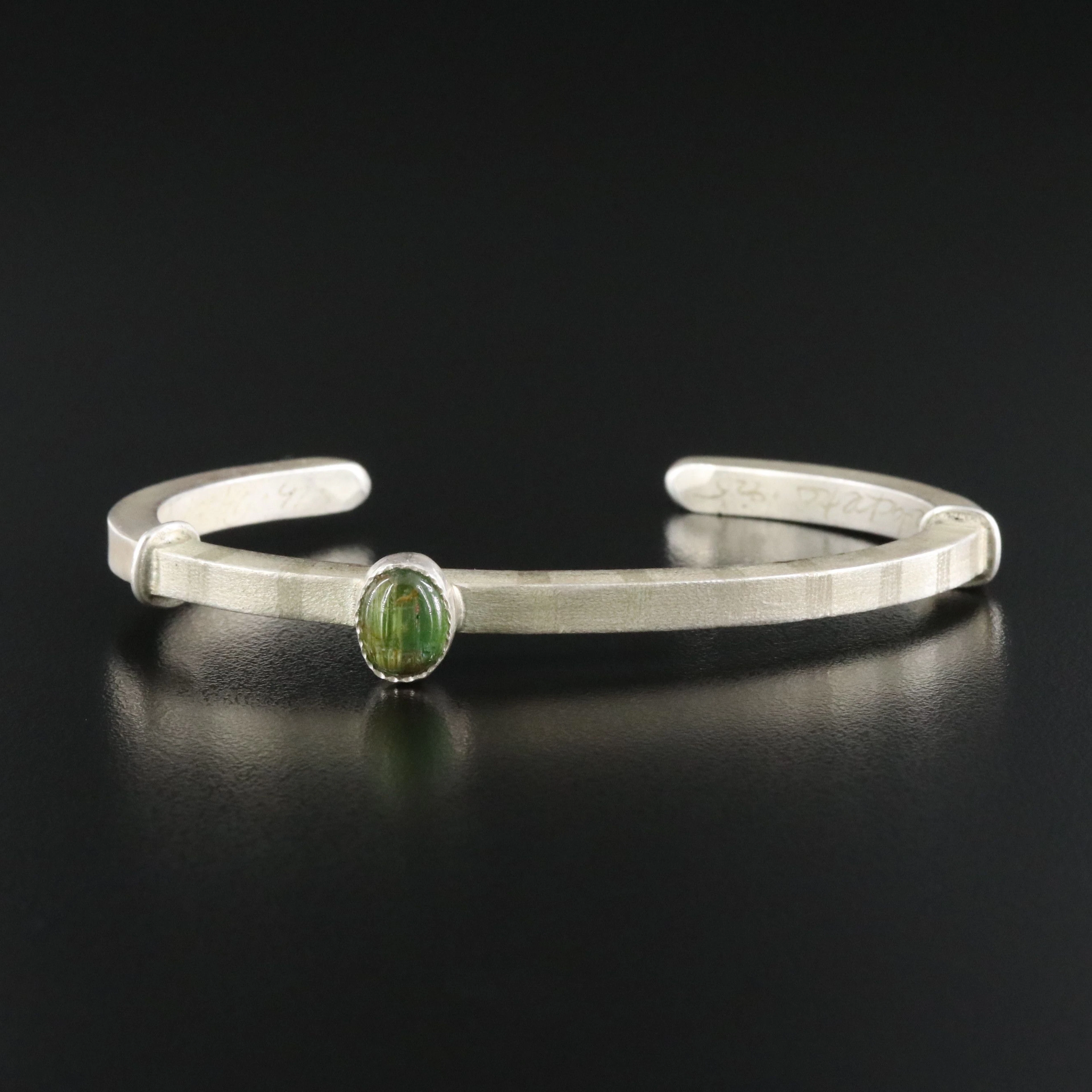 Shawn Bluejacket Shawnee Sterling Tourmaline Bracelet