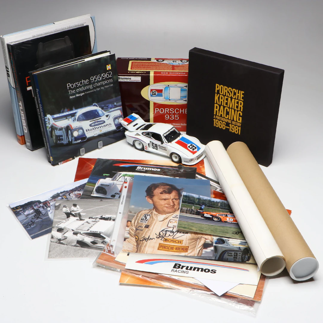 Carousel Brumos Porsche 935 Diecast Car with More Auto Racing Memorabilia