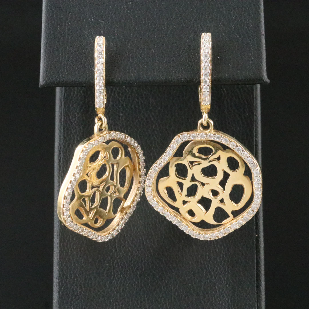 Isaac Reiss 14K Diamond Earrings