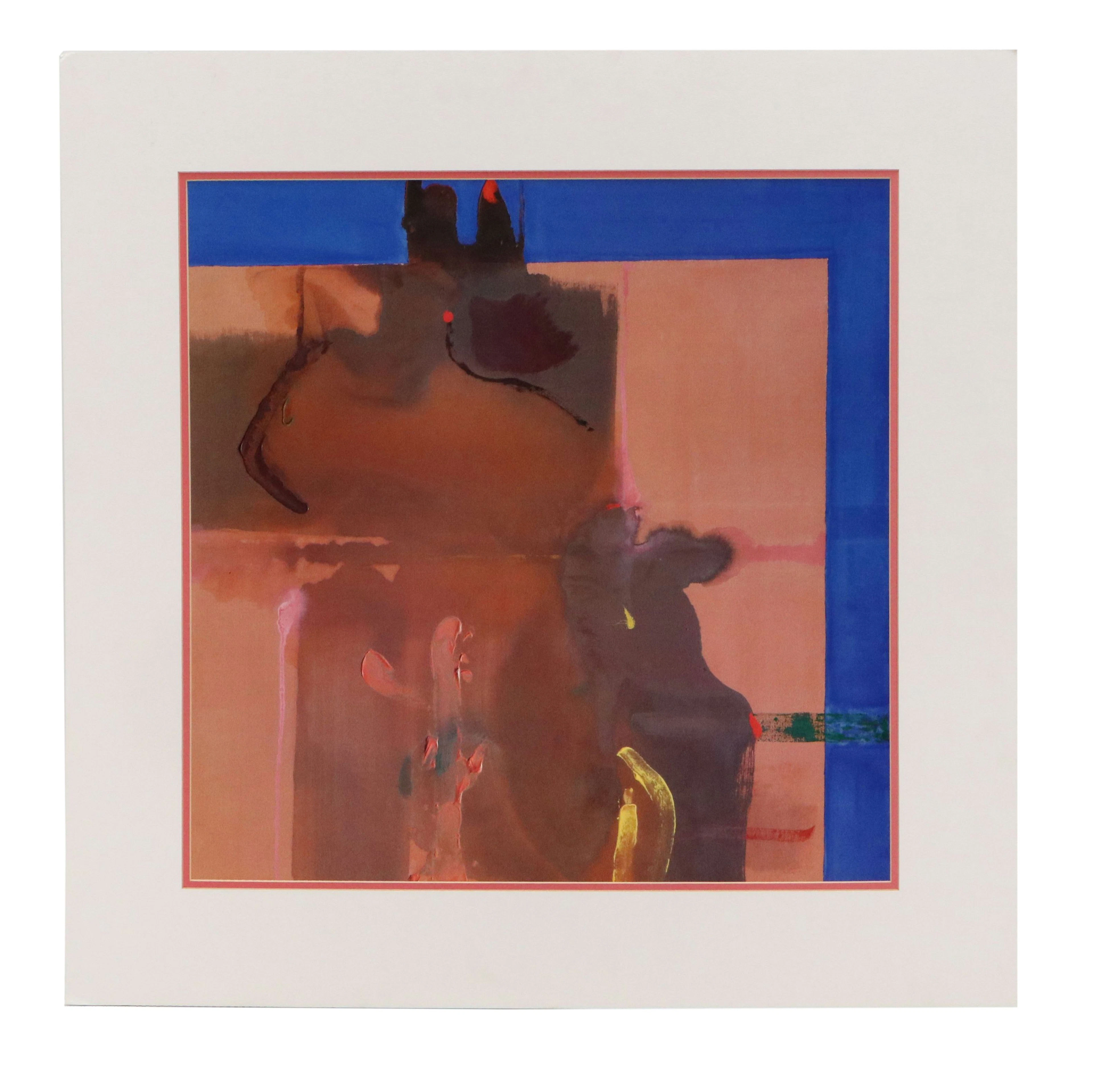 After Helen Frankenthaler Abstract Offset Lithograph "Rio Grande"