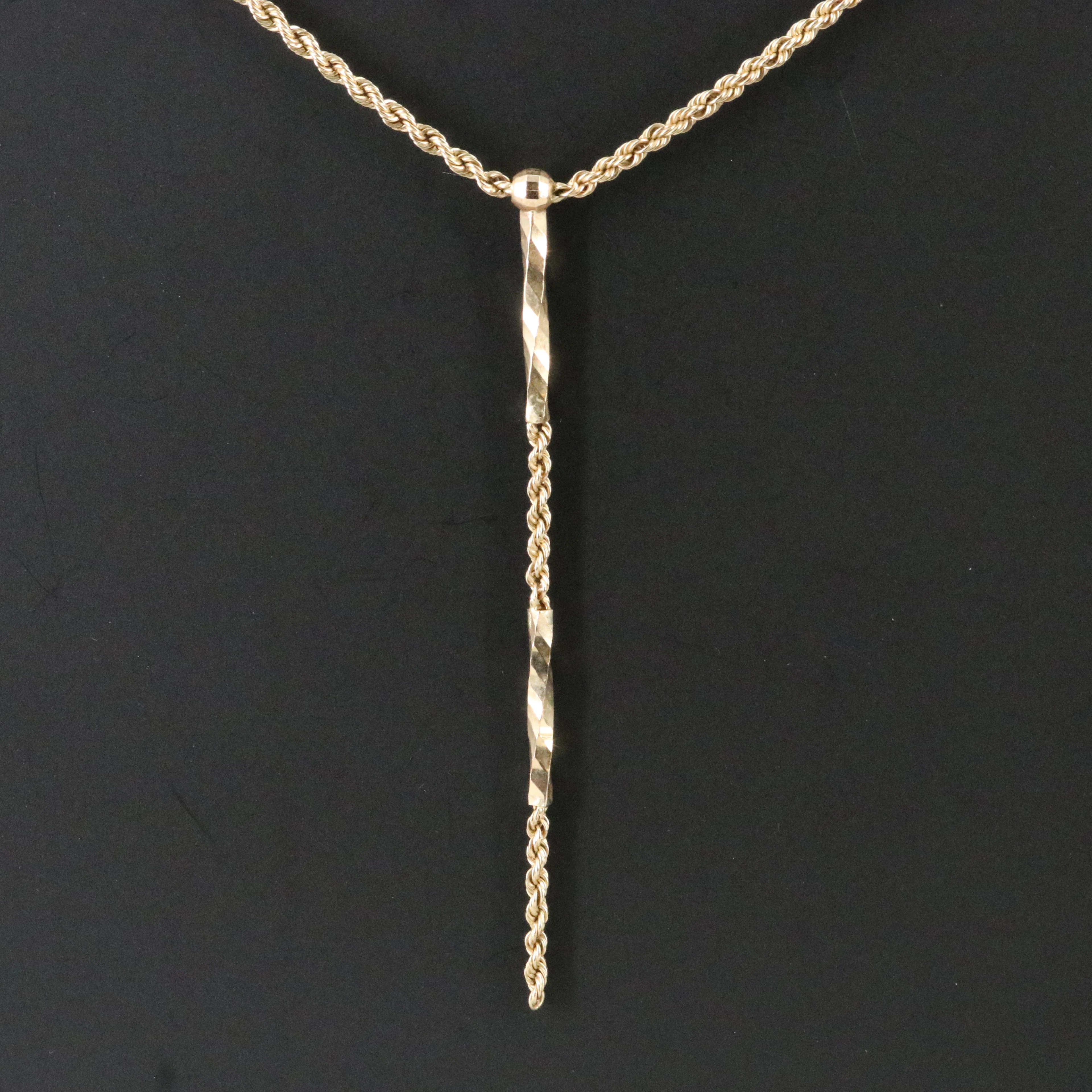 Michael Anthony 10K Lariat Rope Chain Necklace