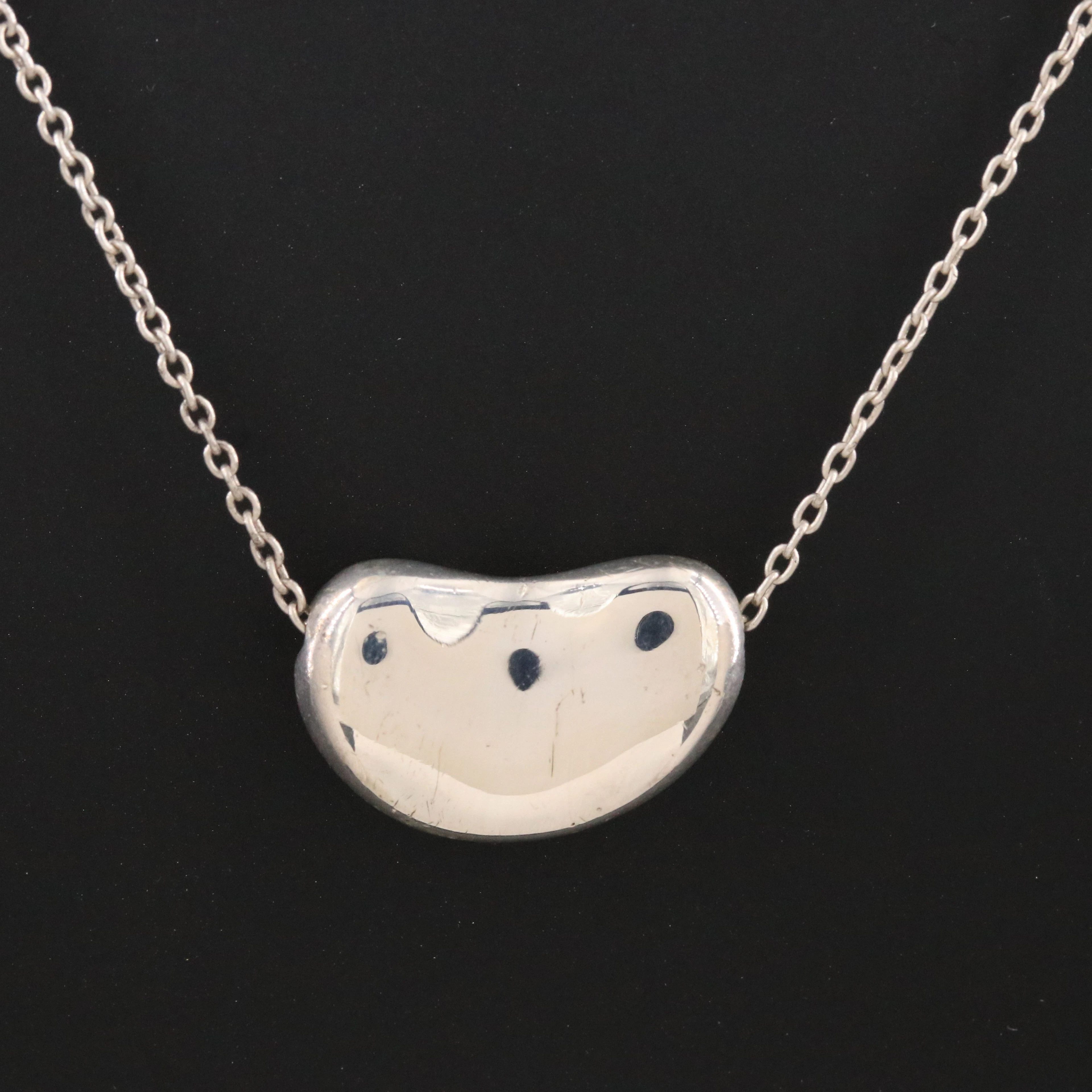 Tiffany & Co. Sterling Bean Design Necklace