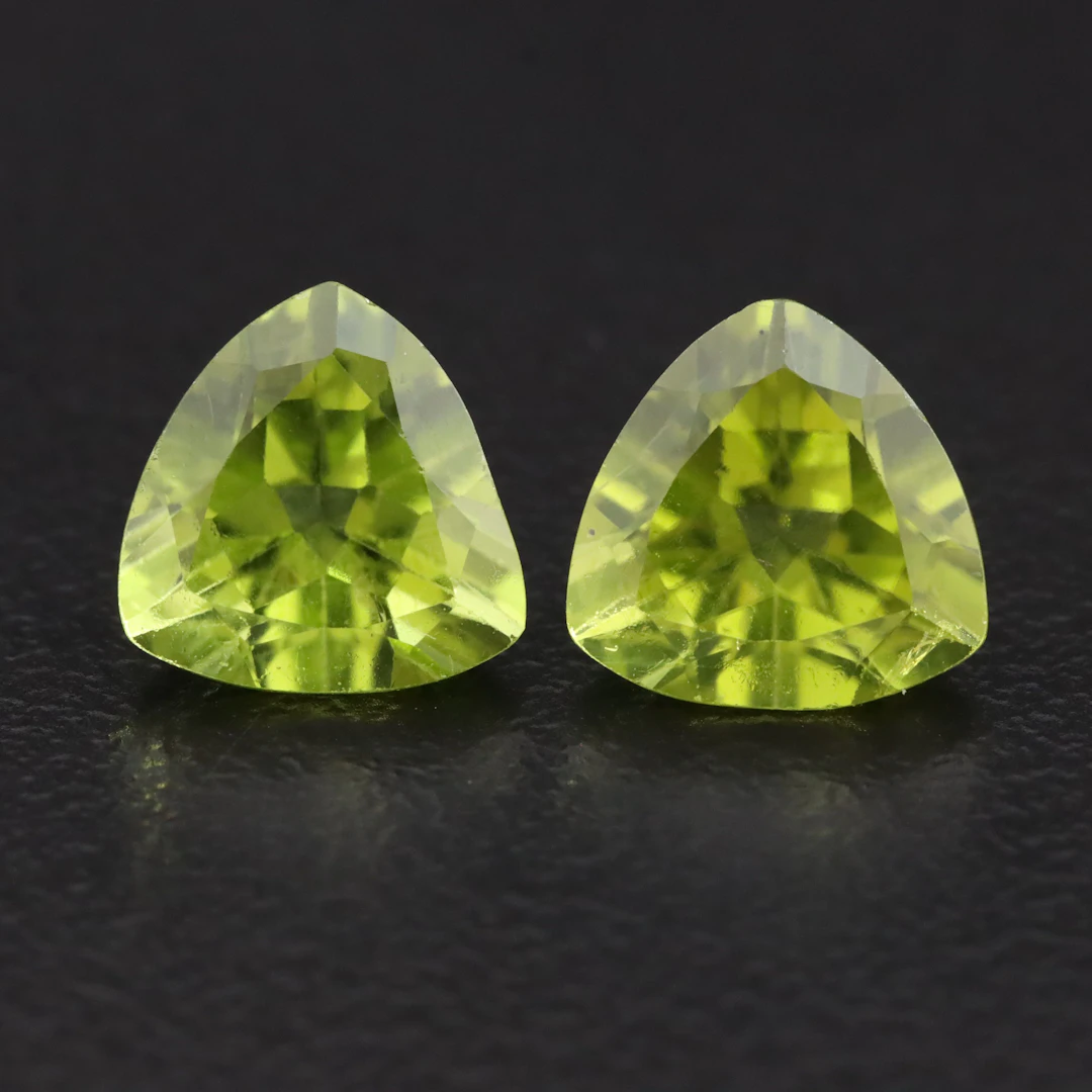 Loose 3.70 CT Peridot Pair