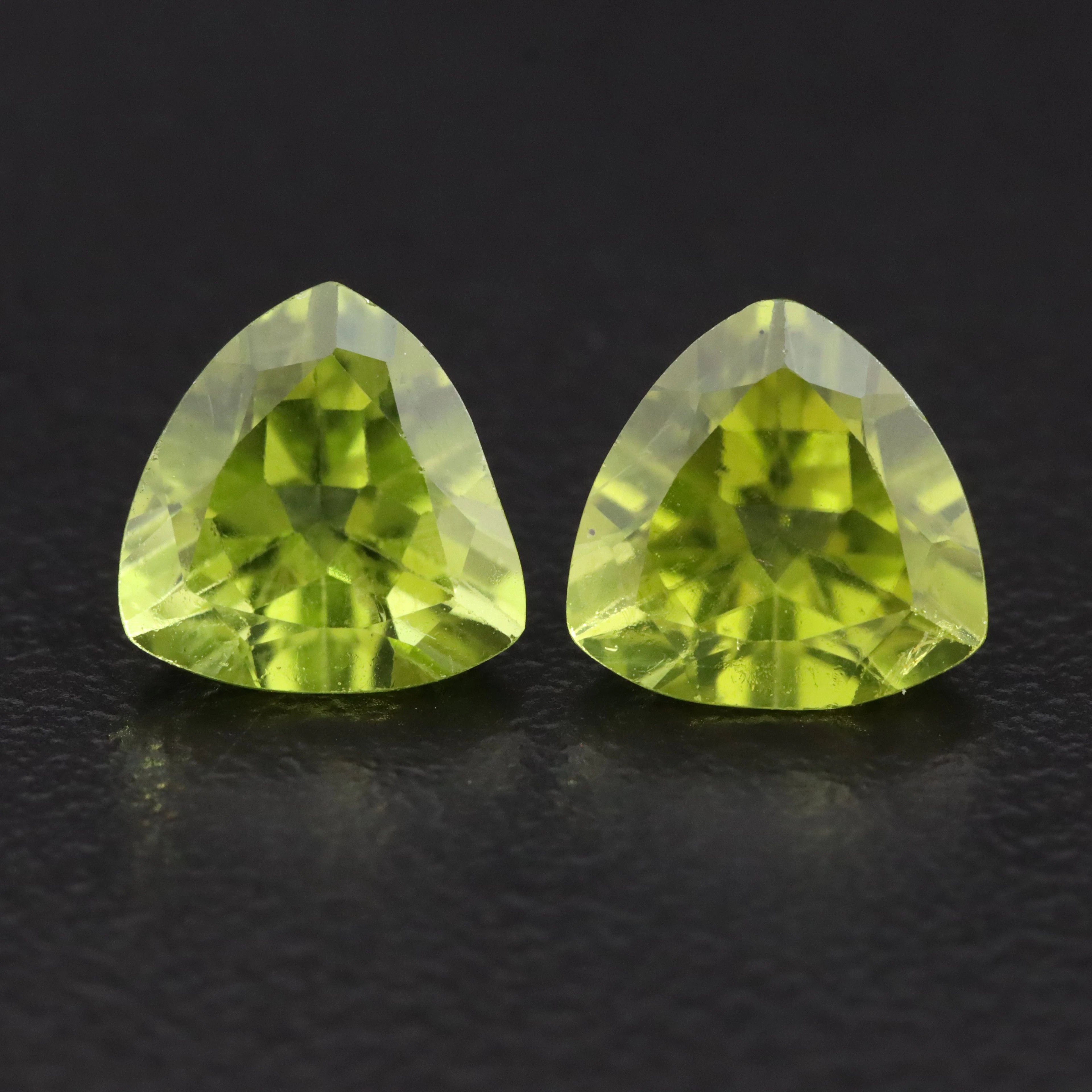 Loose 3.70 CT Peridot Pair
