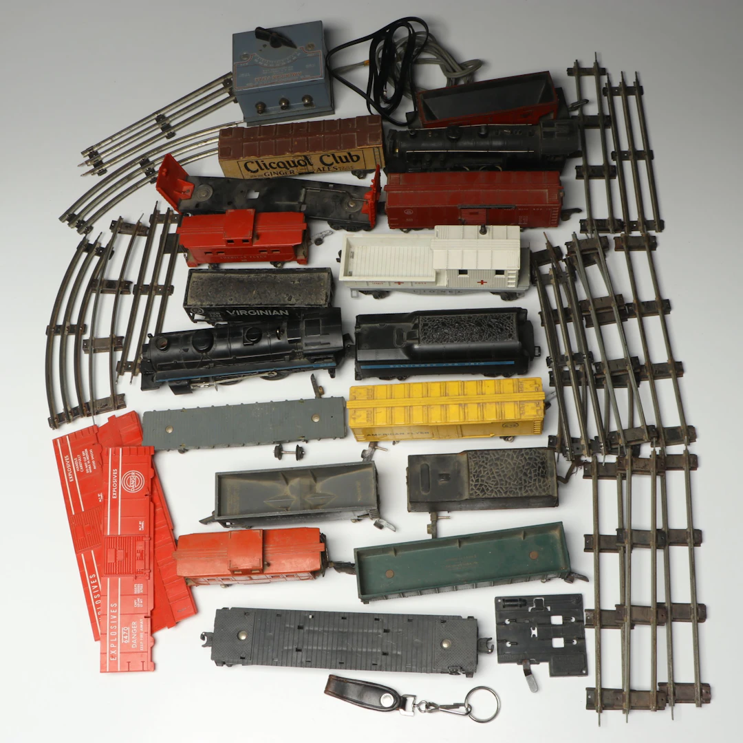O and S Gauge Toy Trains and Track Accessories, Mid-20th Century