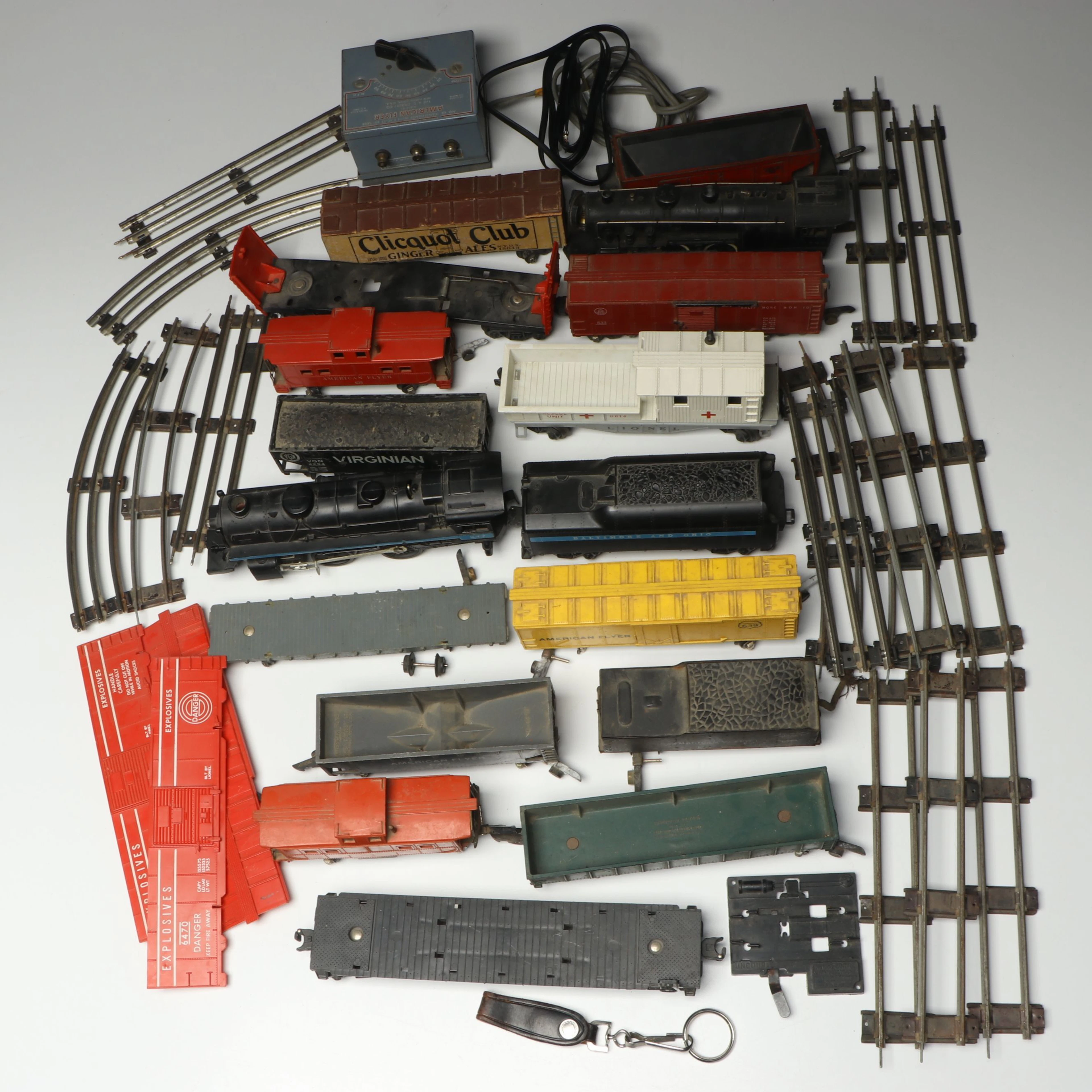 O and S Gauge Toy Trains and Track Accessories, Mid-20th Century
