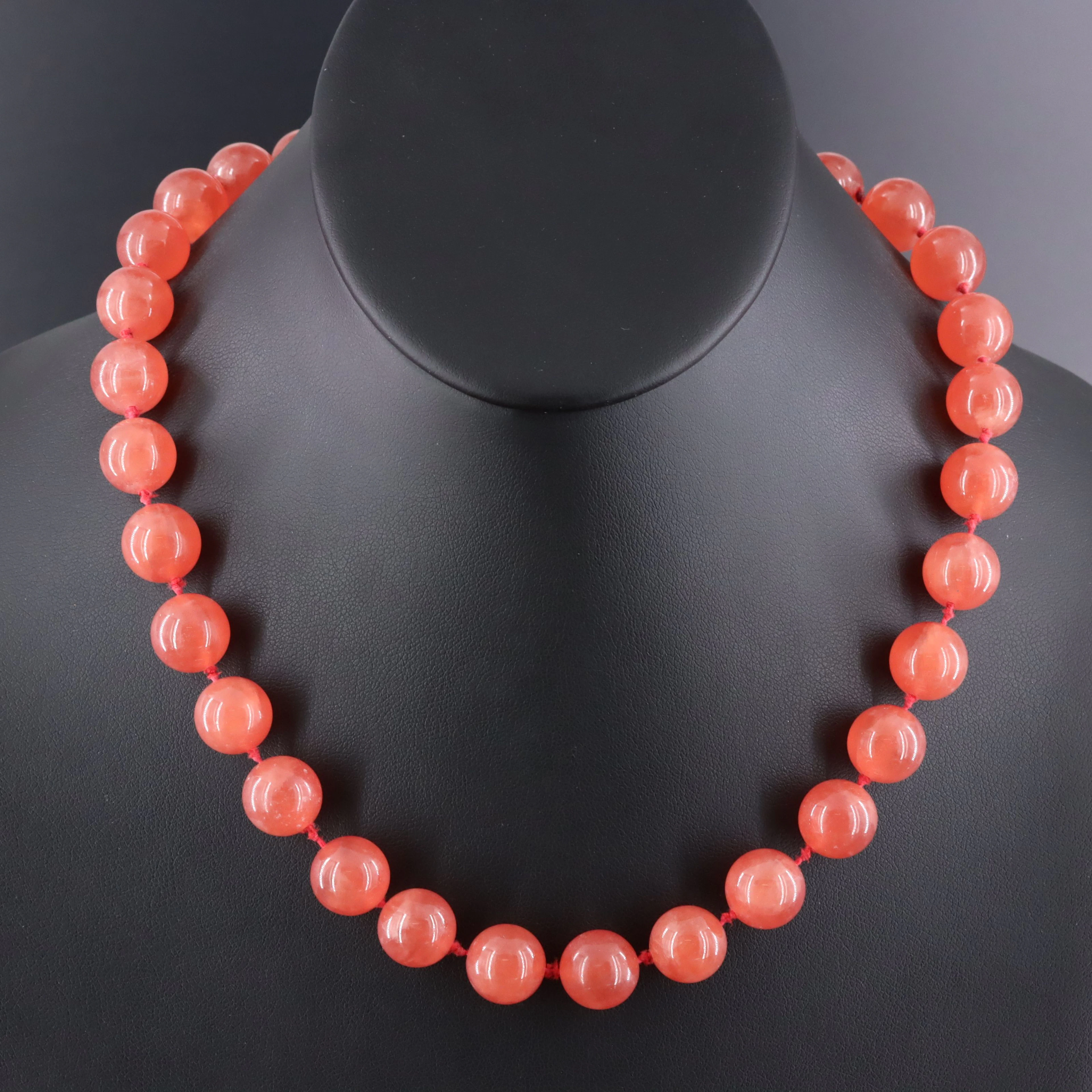 Paloma Picasso for Tiffany & Co. Rhodochrosite Necklace with 18K Clasp