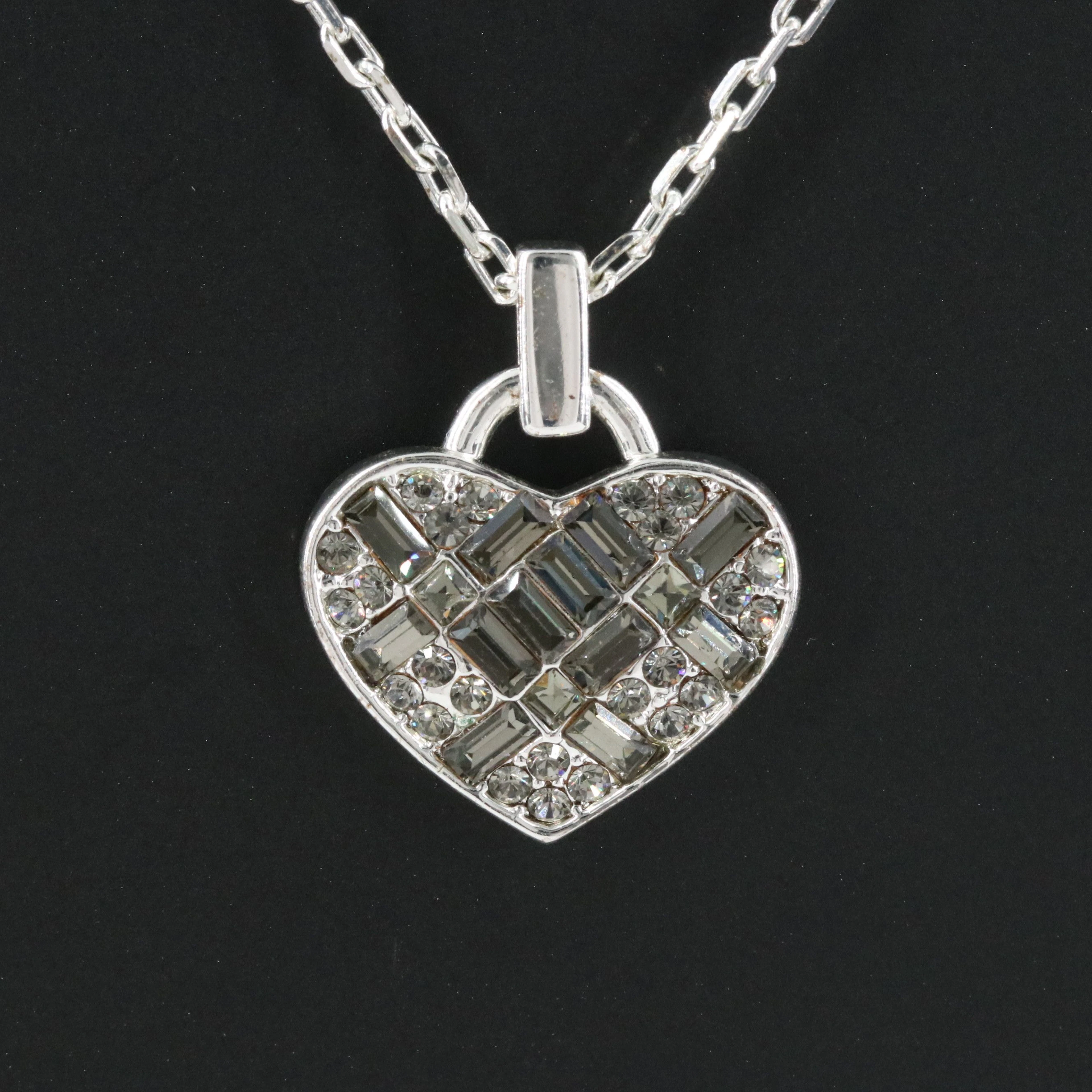 Givenchy Crystal Heart Pendant Necklace