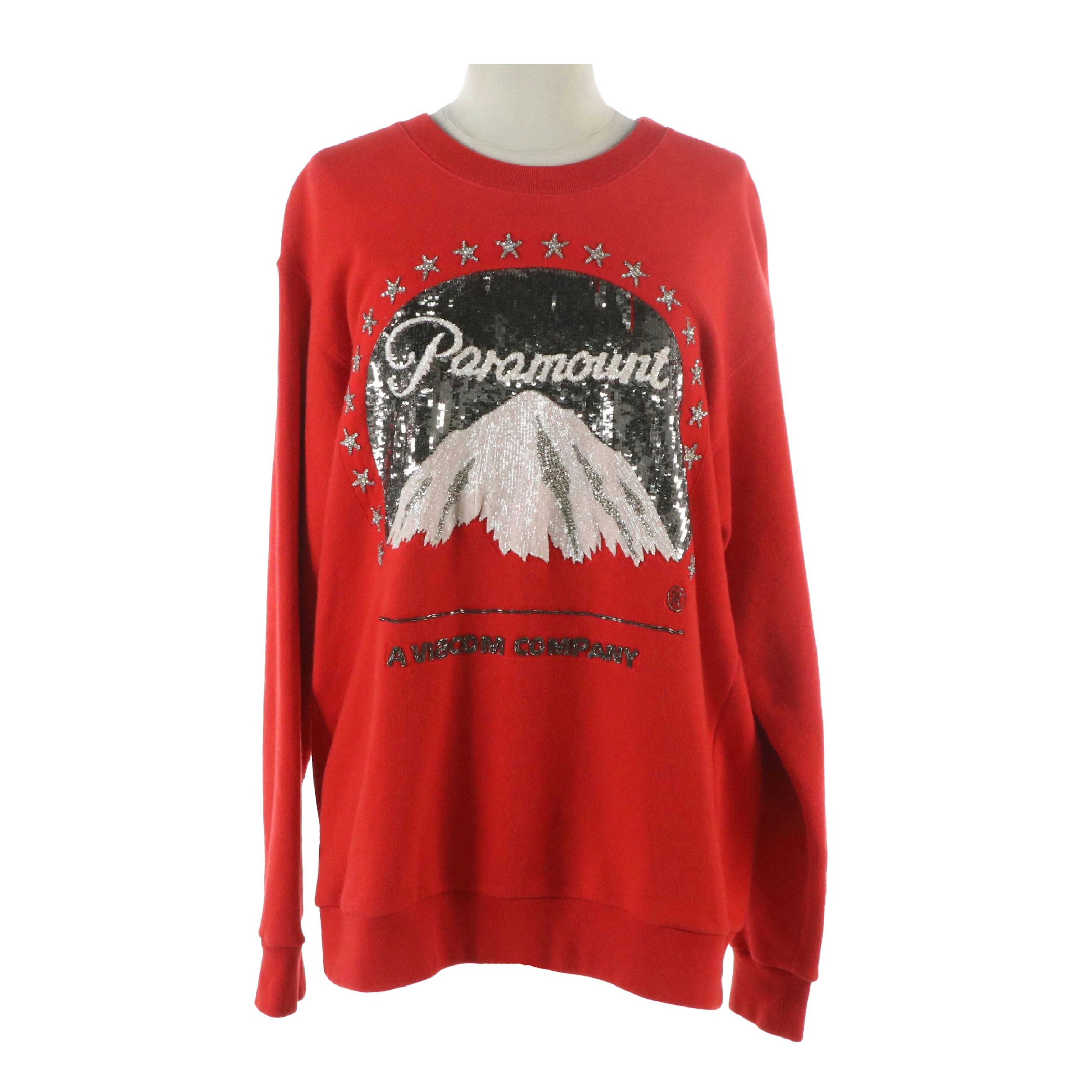 Gucci Paramount Sweatshirt Embellished with Beads, Crystals & Sequins, 2018