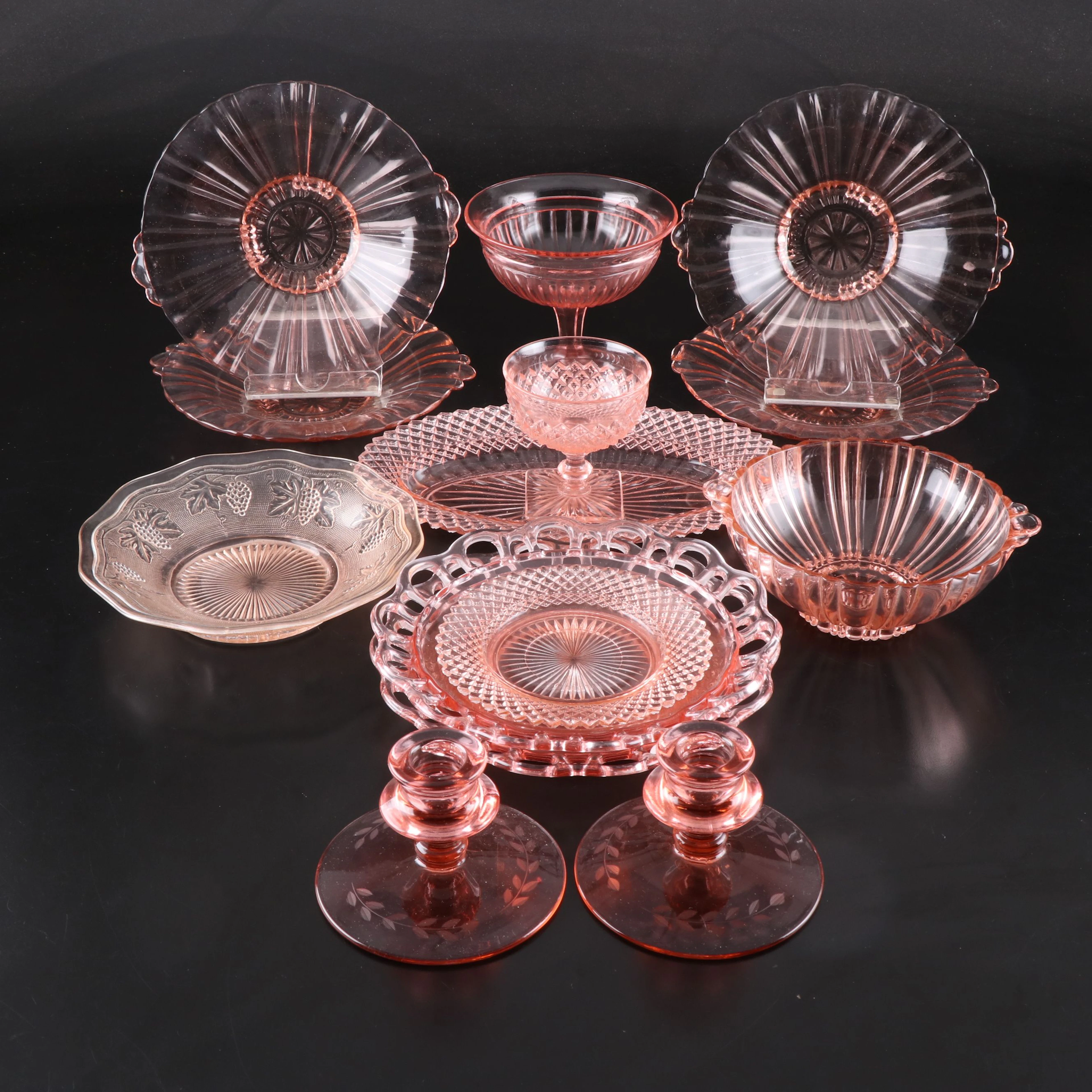Anchor Hocking "Miss America" and More Pink Depression Glass, Early 20th C.