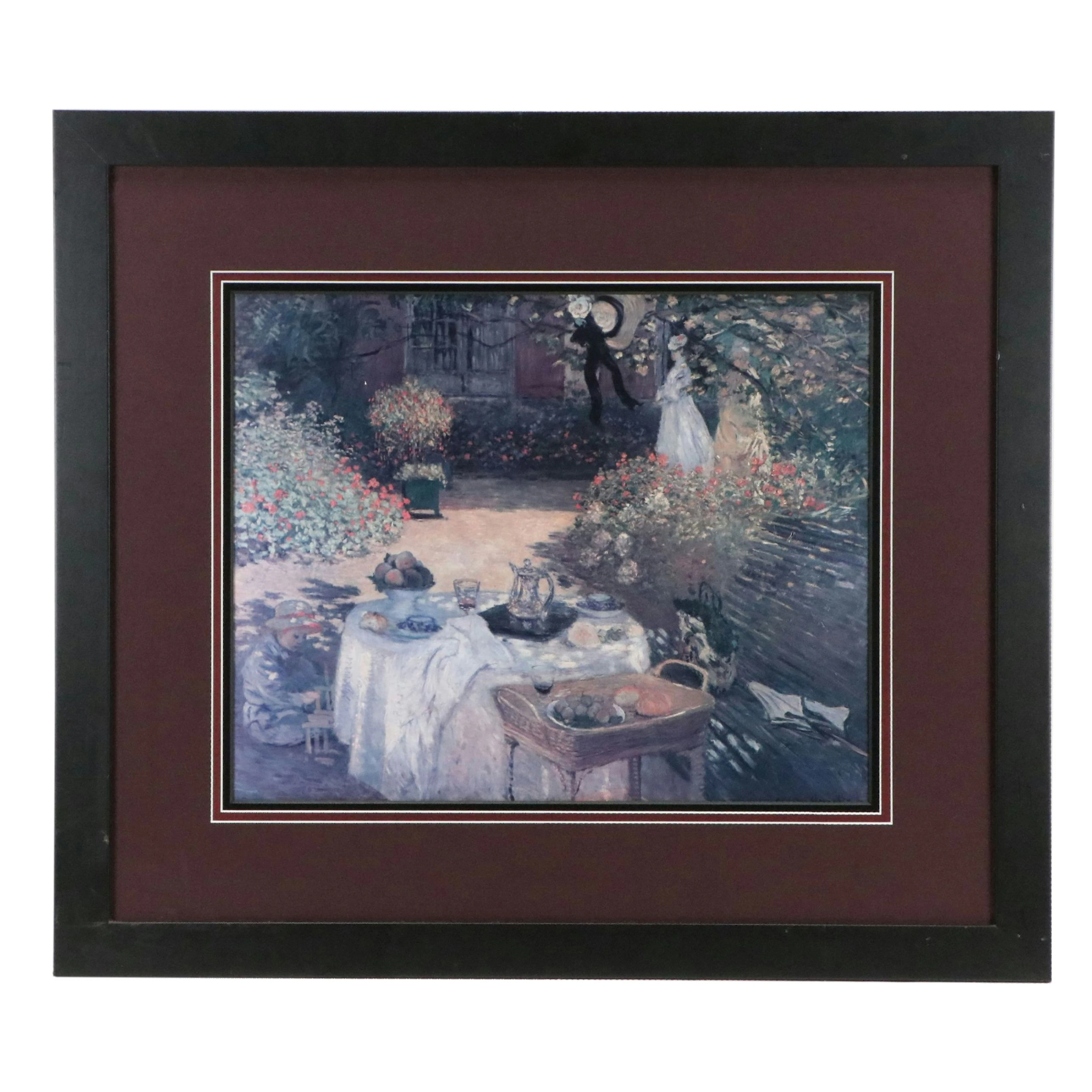 Impressionist Offset Lithograph After Claude Monet "The Luncheon"