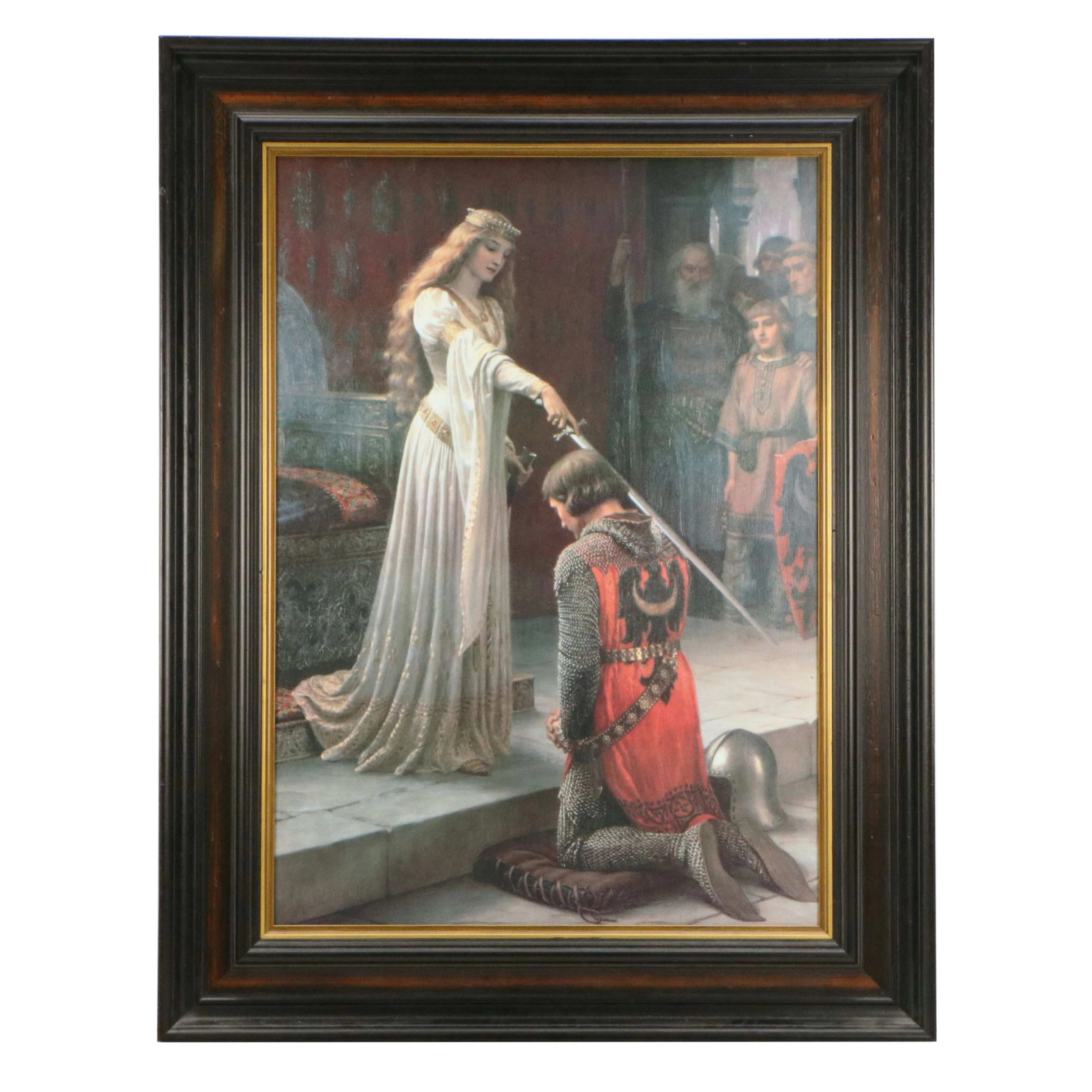 Offset Litho After Edmund Blair Leighton "The Accolade," Late 20th to 21st C.